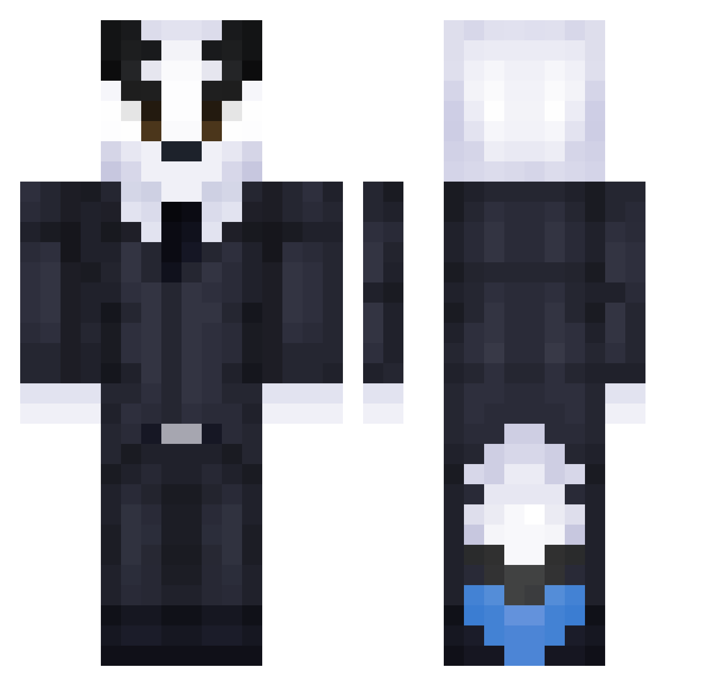 Hammzie Minecraft skin, front and back view