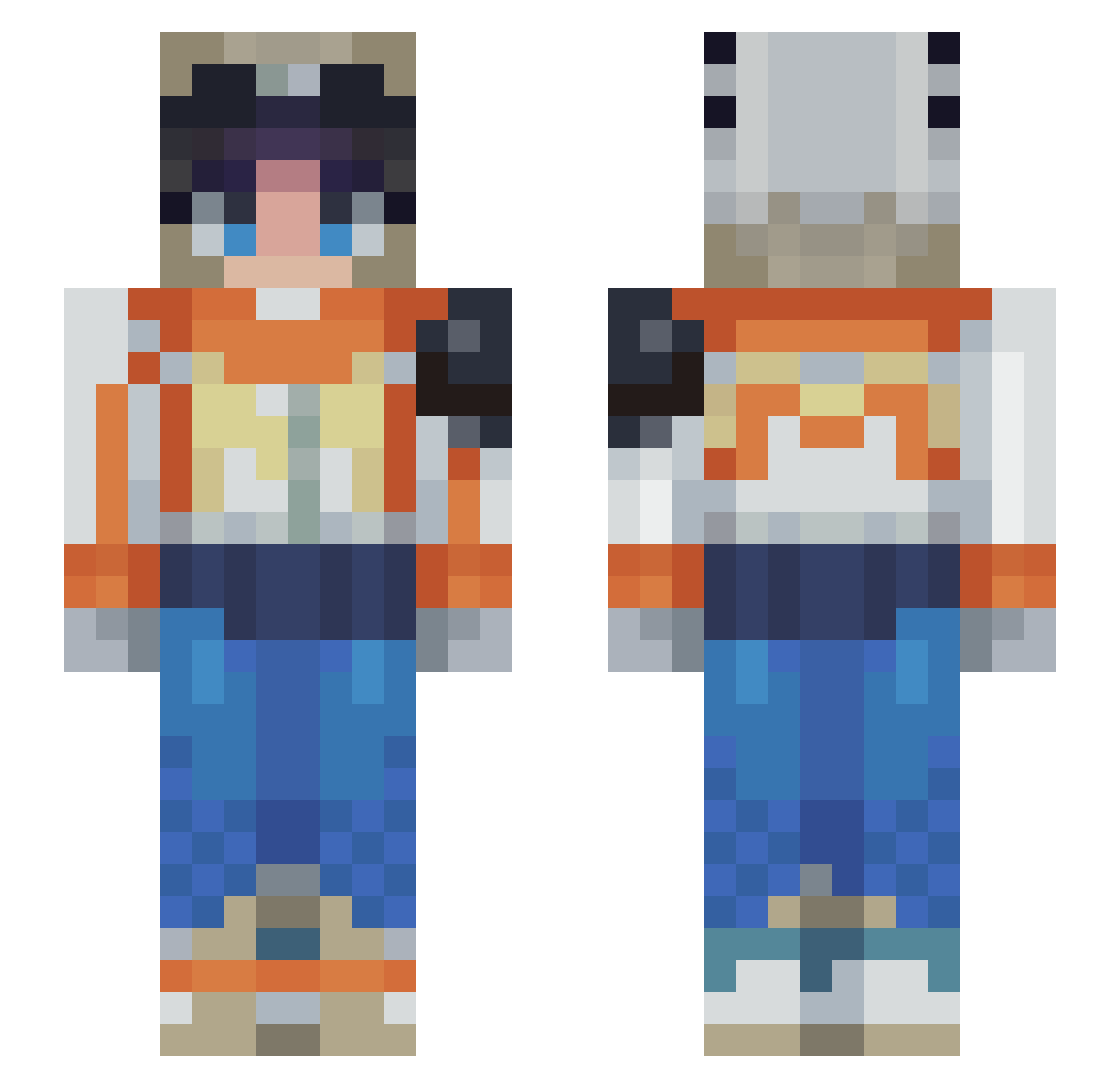 eeVeraa Minecraft skin, front and back view