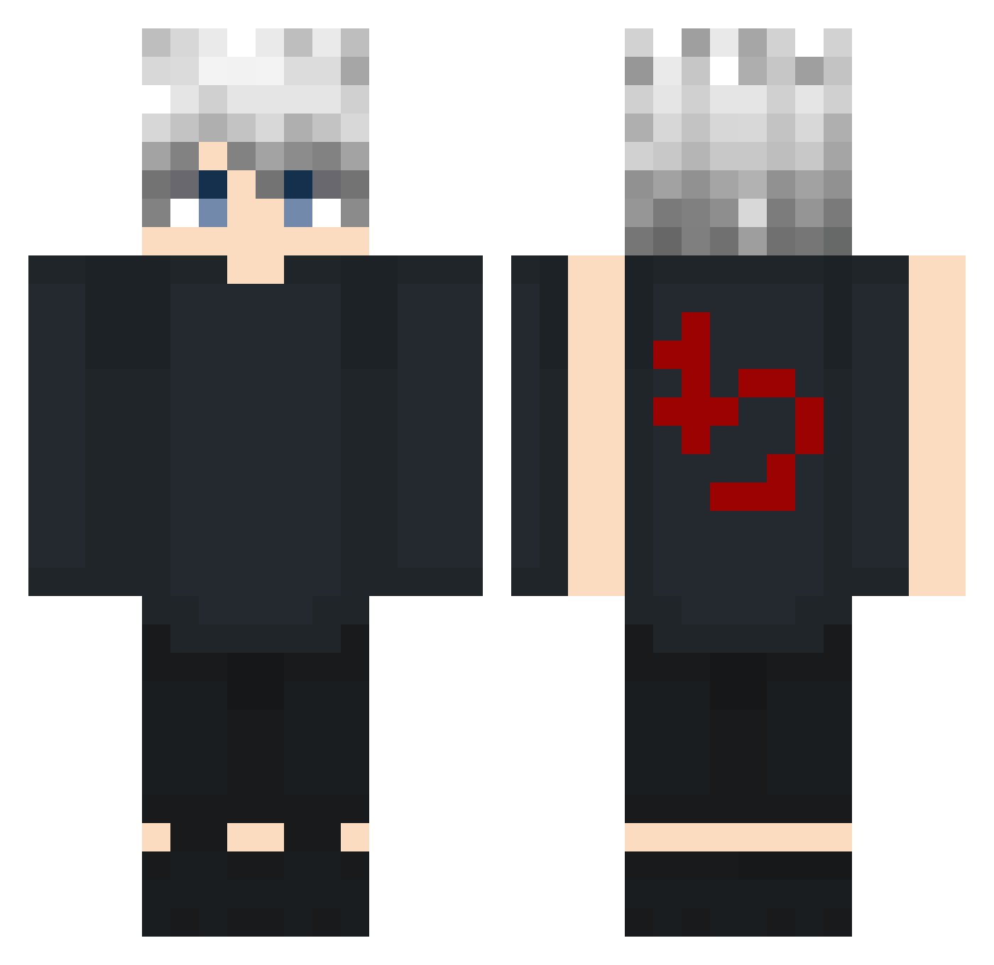 zL_G Minecraft skin, front and back view