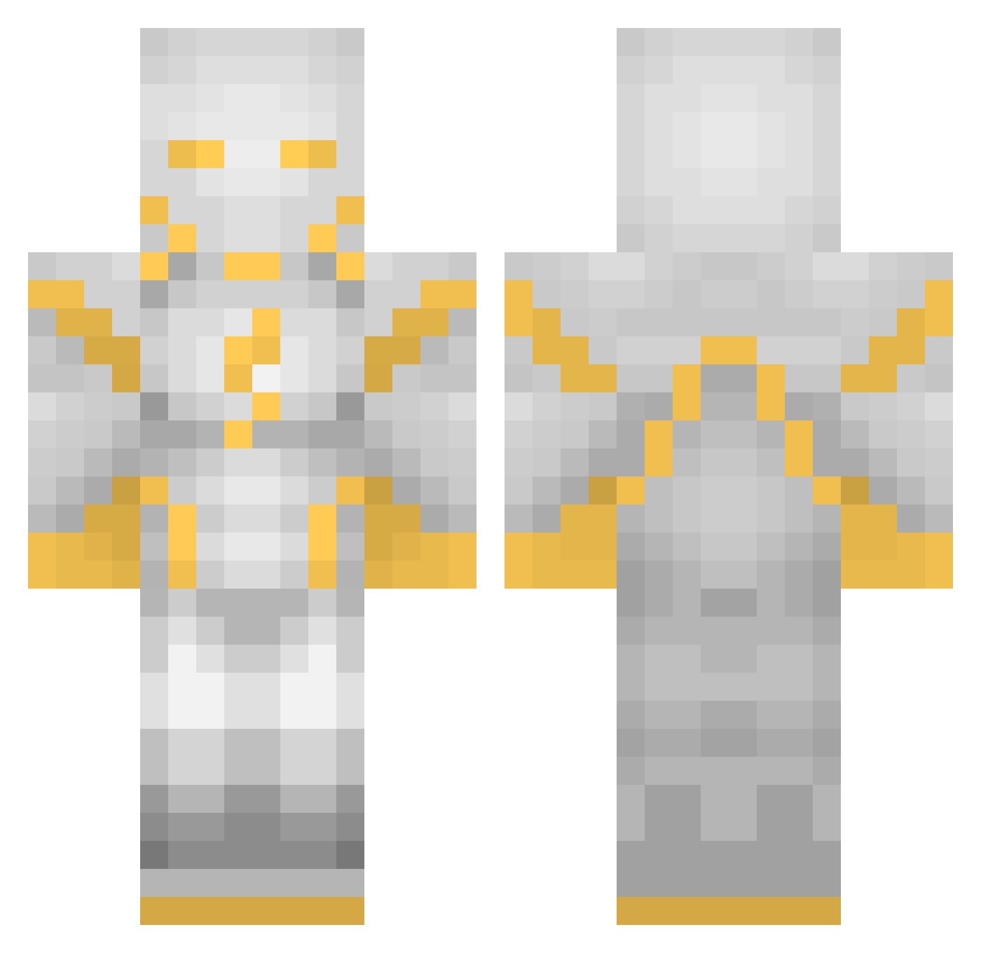 J4mesky Minecraft skin, front and back view