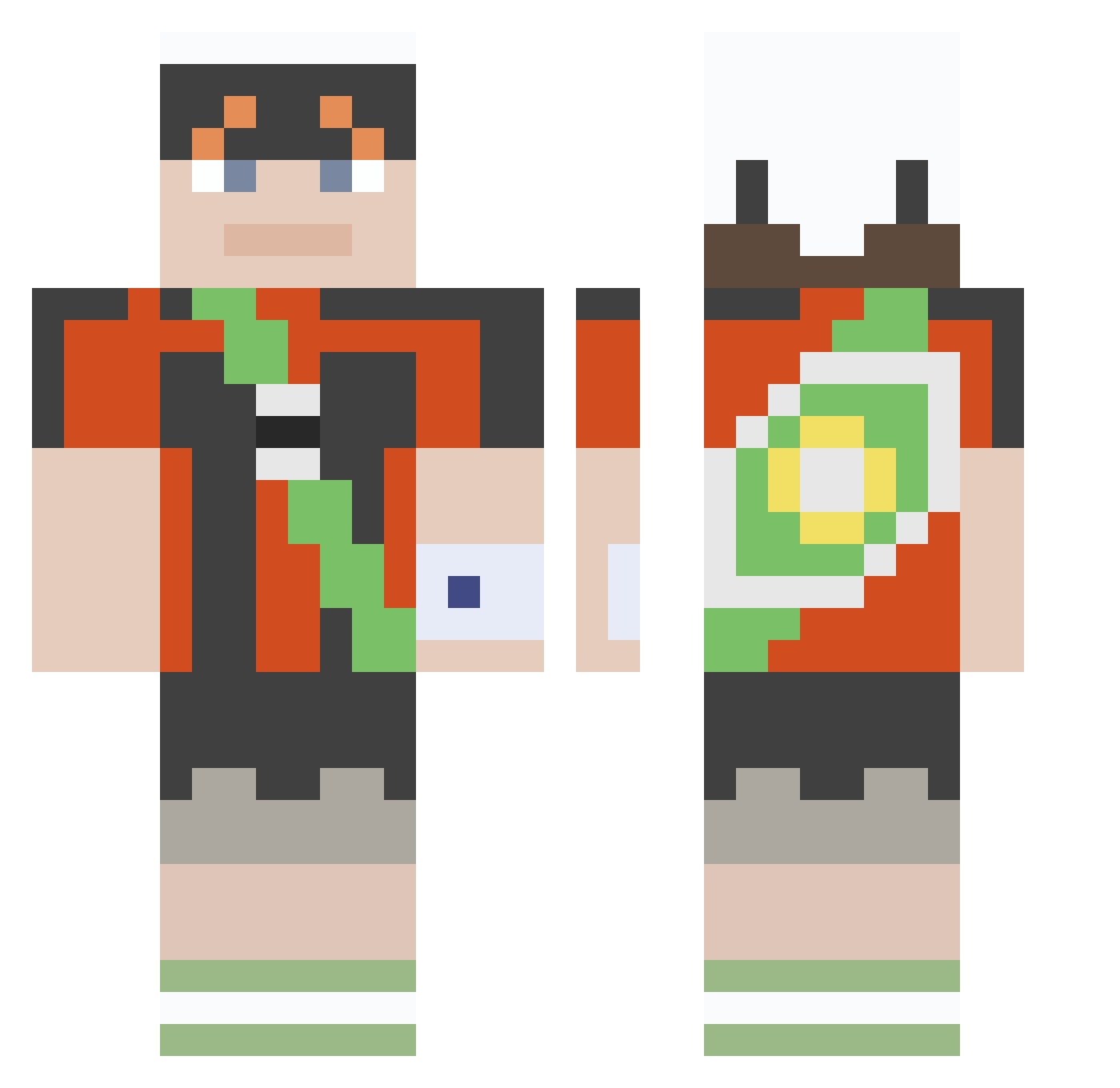 KiLeR_Broner12 Minecraft skin, front and back view