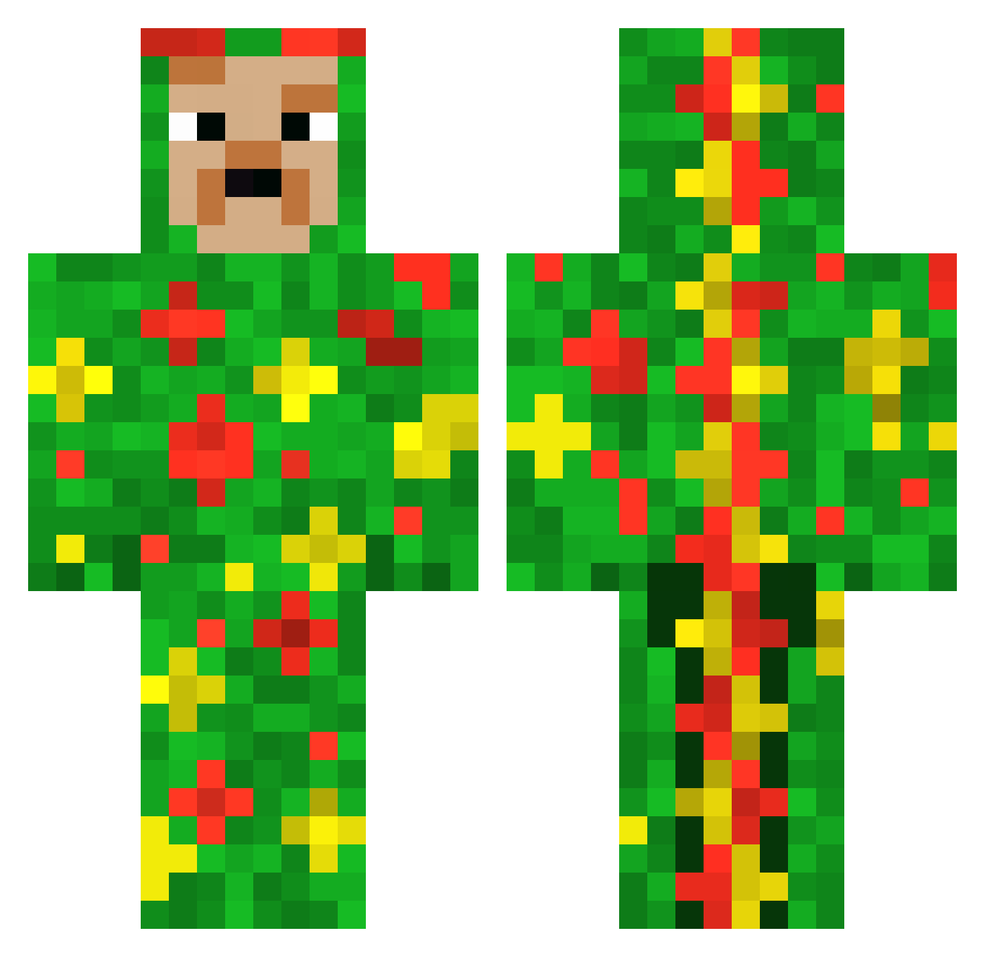 iCoinflip Minecraft skin, front and back view