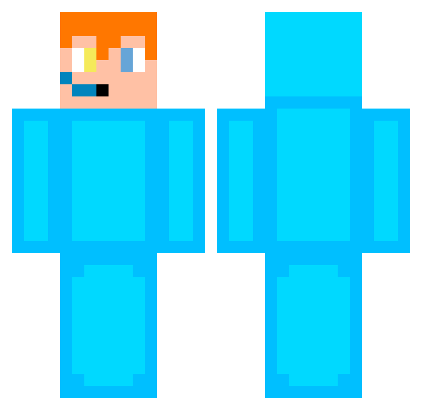 Olczkowy Minecraft skin, front and back view