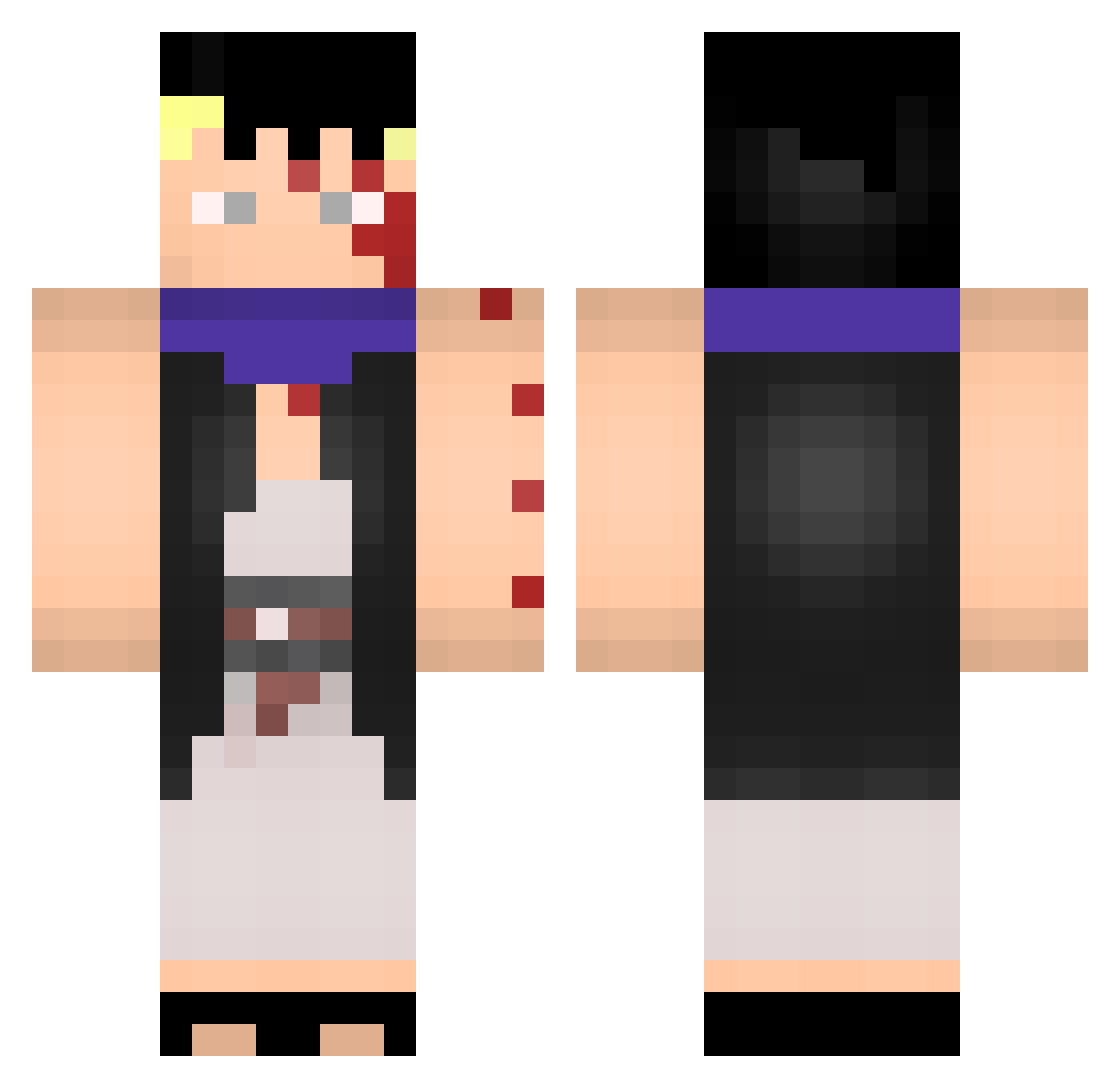 Makaroshkaaaa Minecraft skin, front and back view