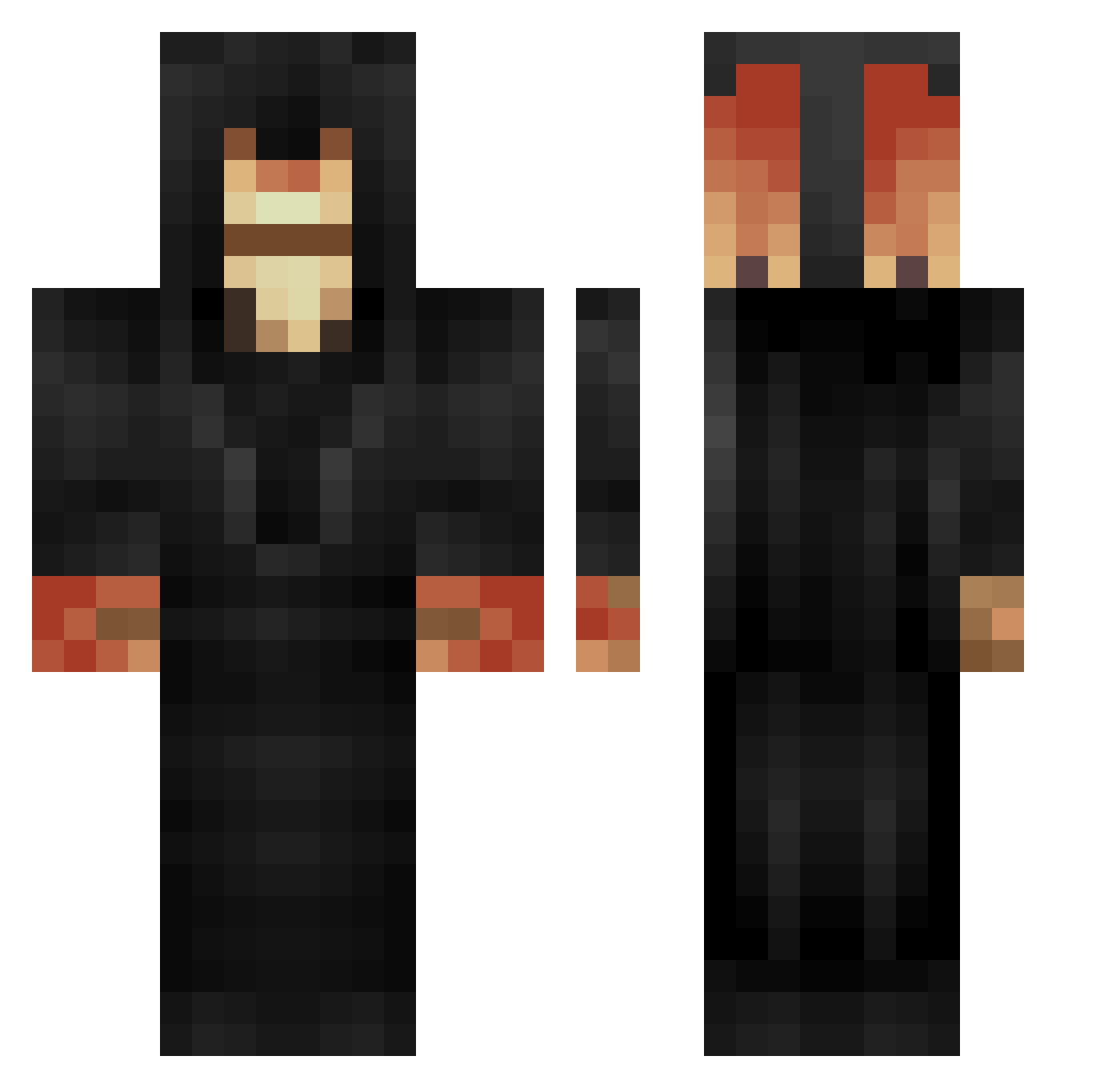 lBrobotatol Minecraft skin, front and back view
