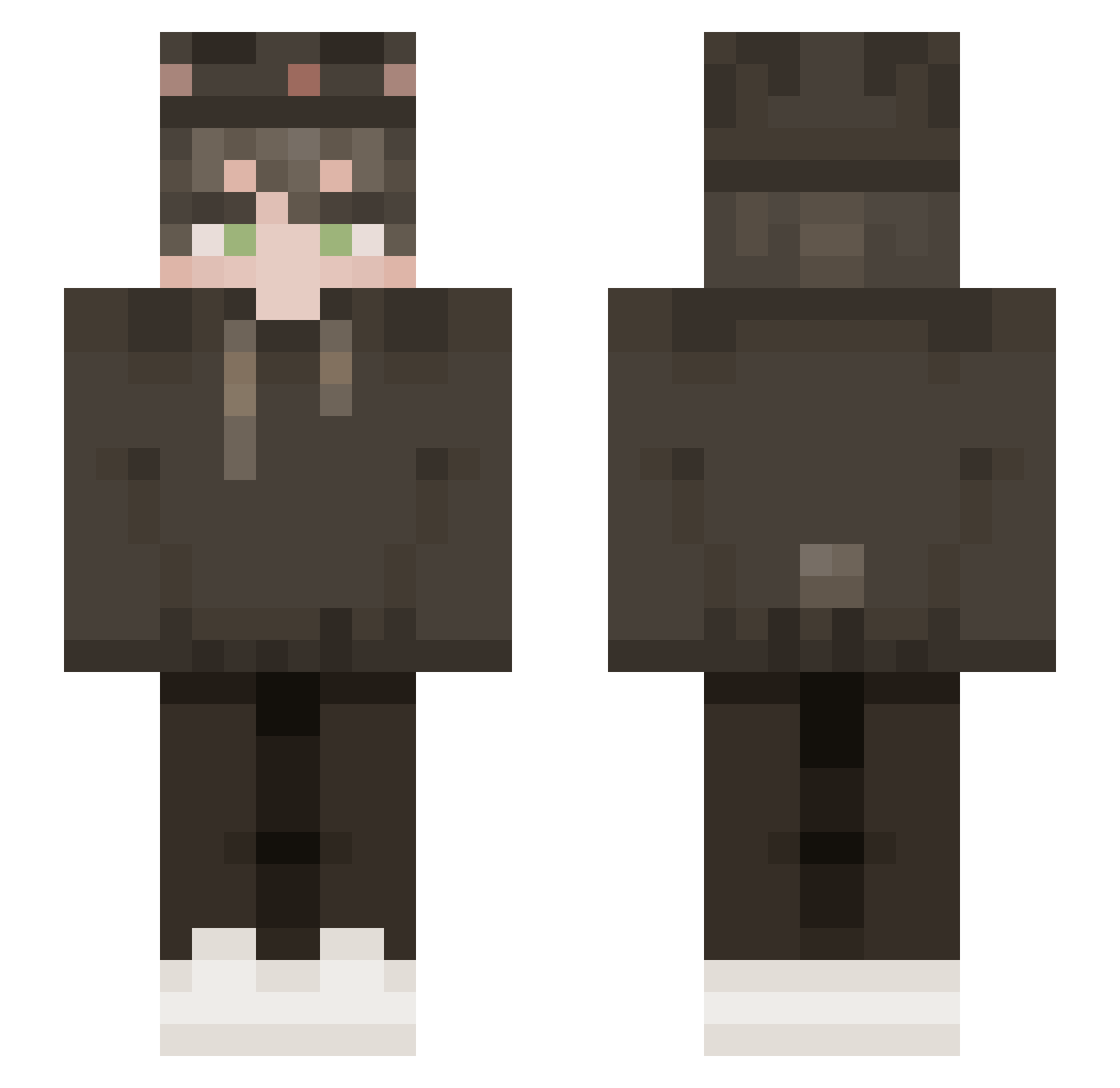 MAM0NCHI Minecraft skin, front and back view