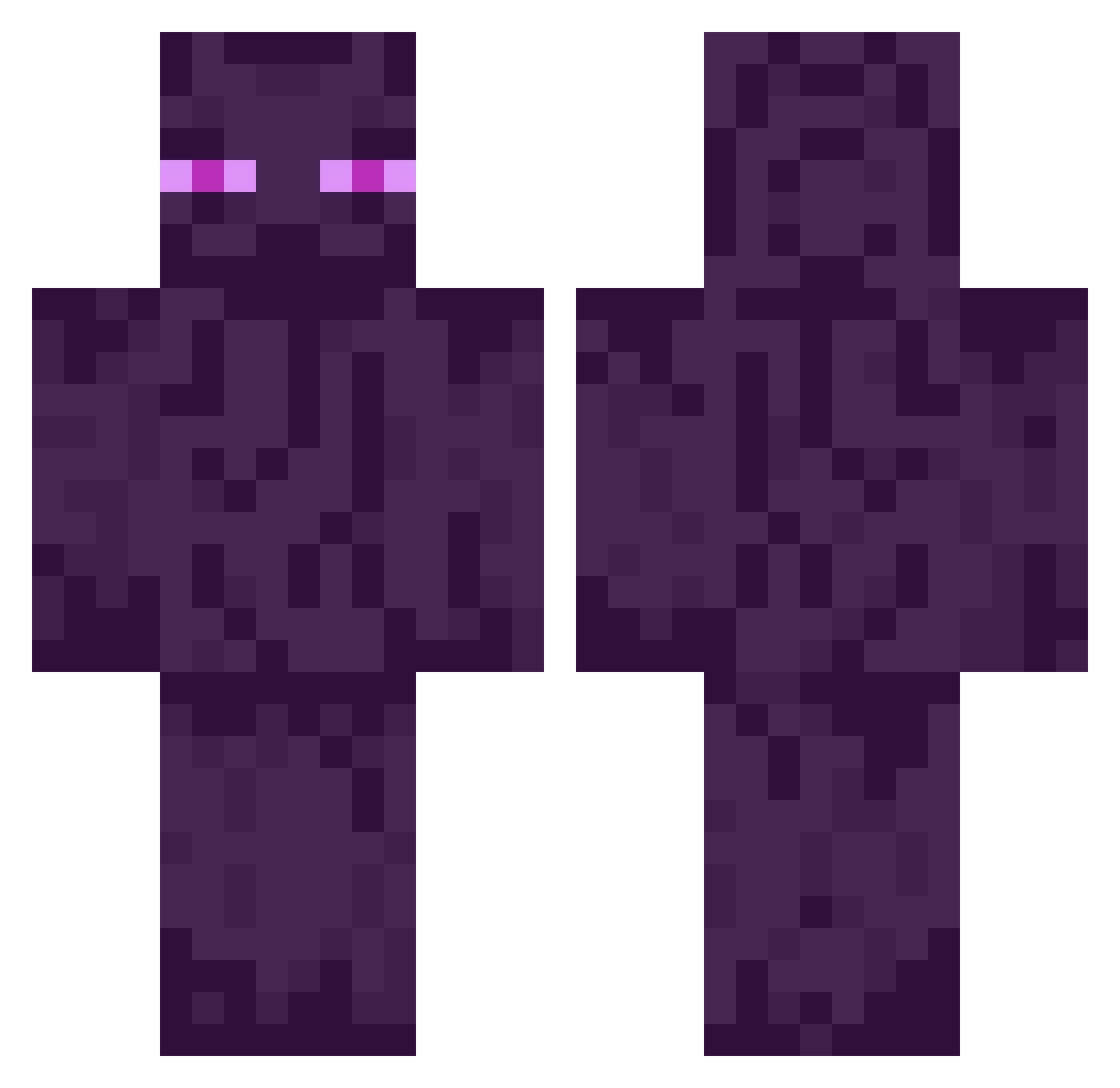 EndermenCraft Minecraft skin, front and back view
