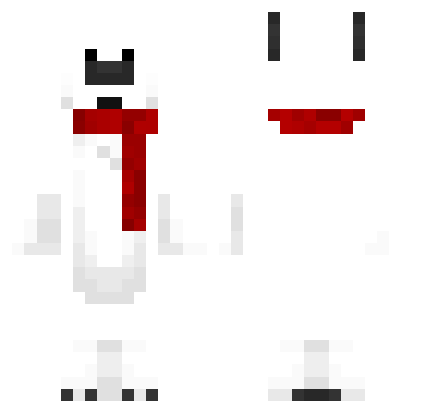Ux7 Minecraft skin, front and back view