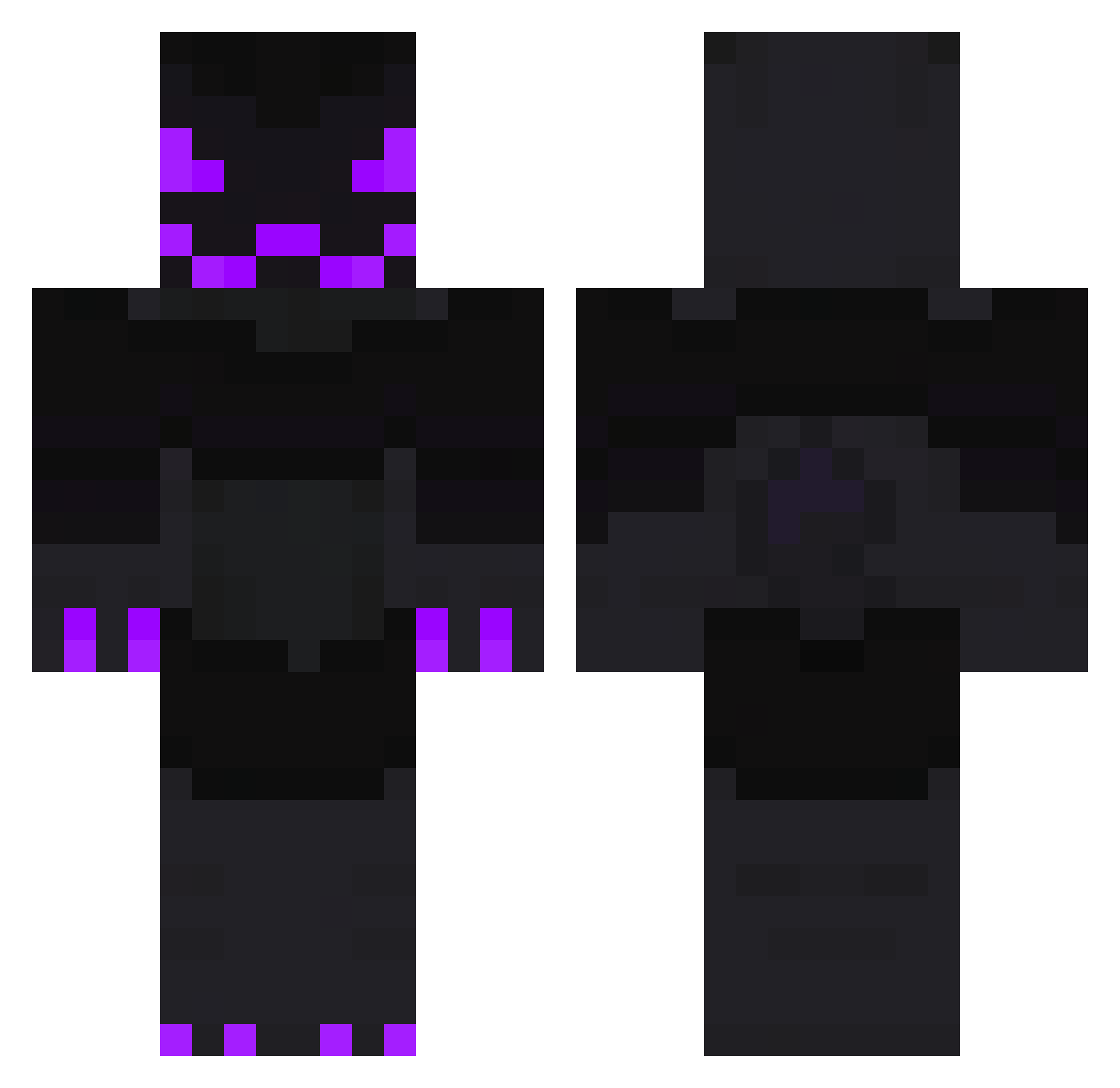 Weasel404error Minecraft skin, front and back view
