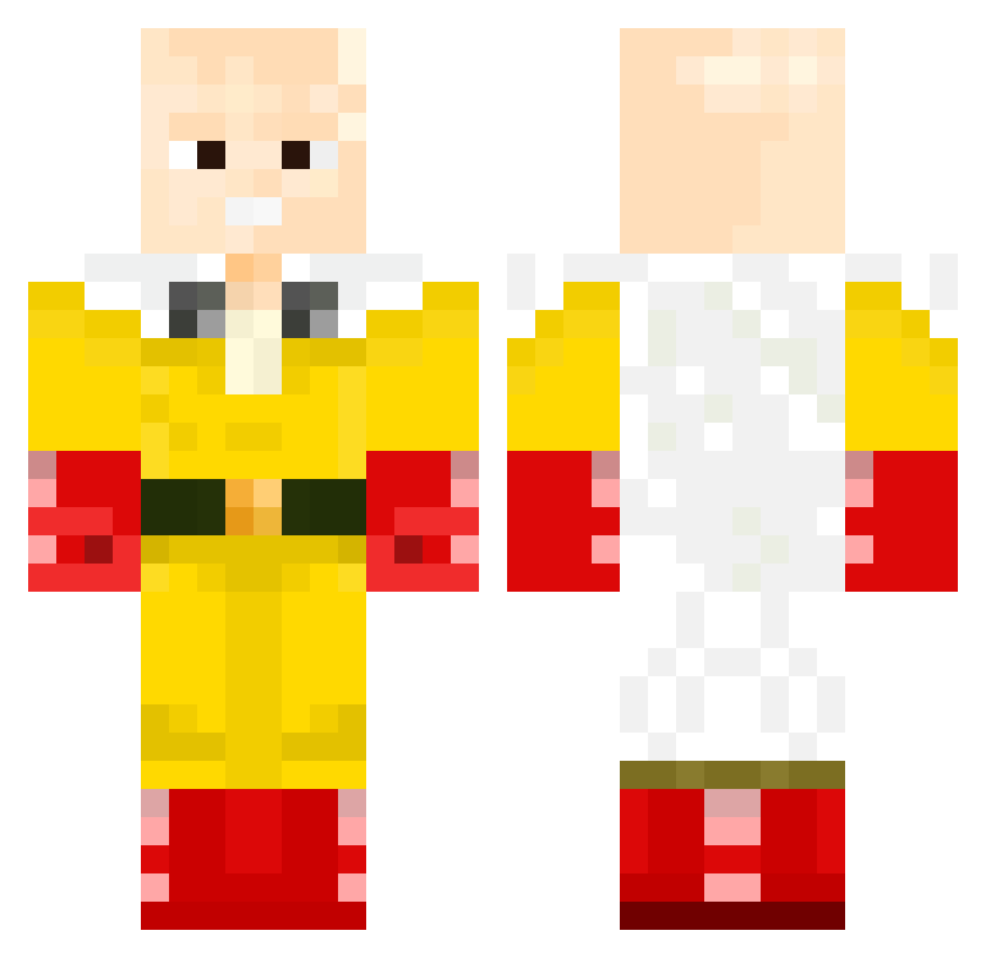 SparrowOC Minecraft skin, front and back view