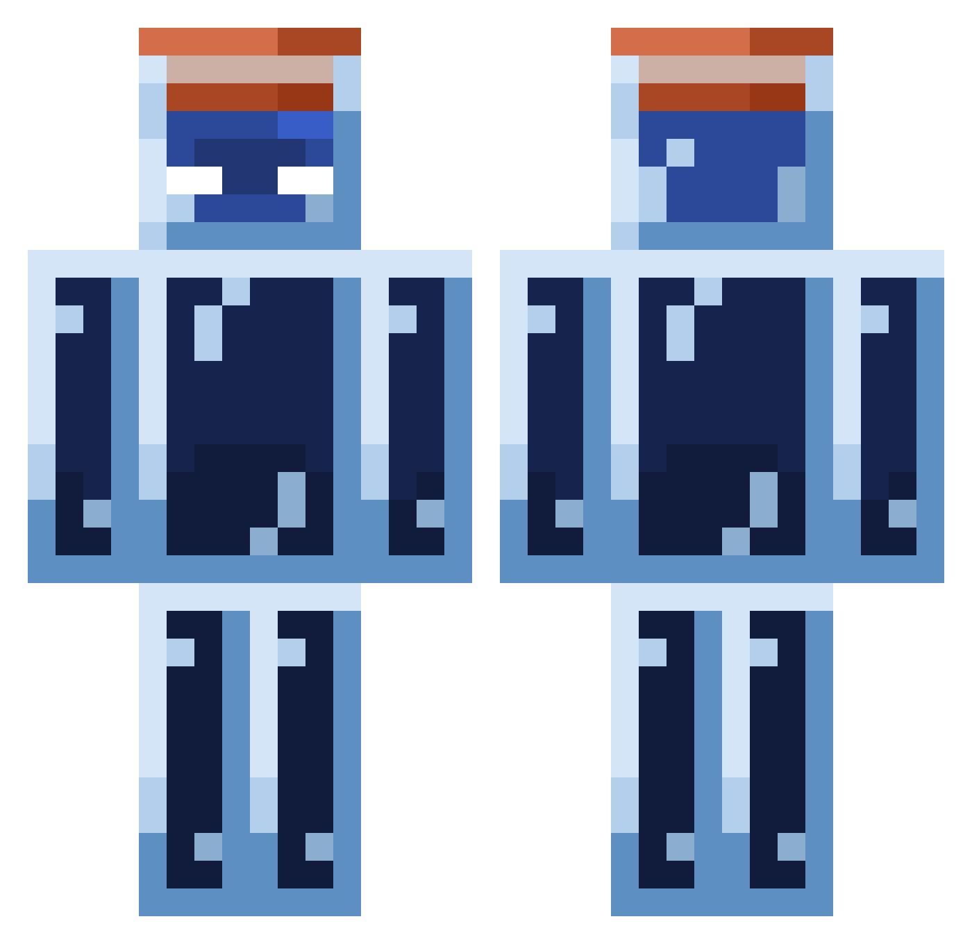 JKL1_5 Minecraft skin, front and back view