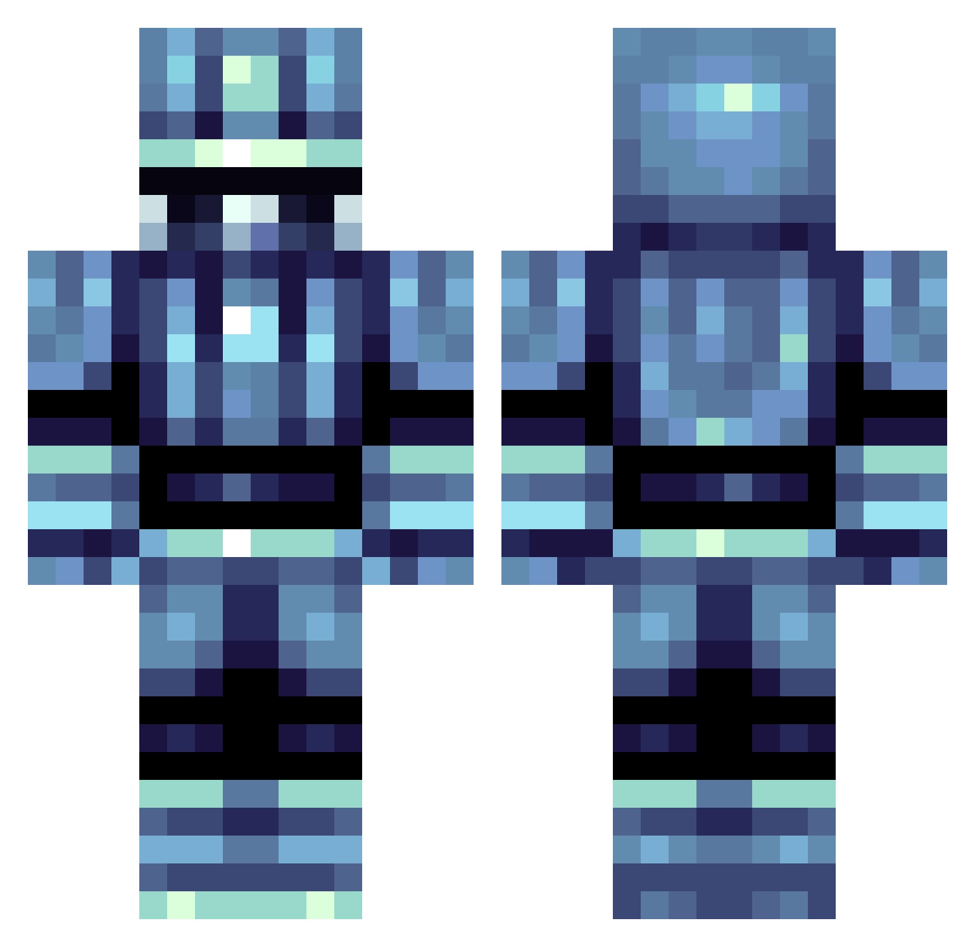 Fellysxd Minecraft skin, front and back view