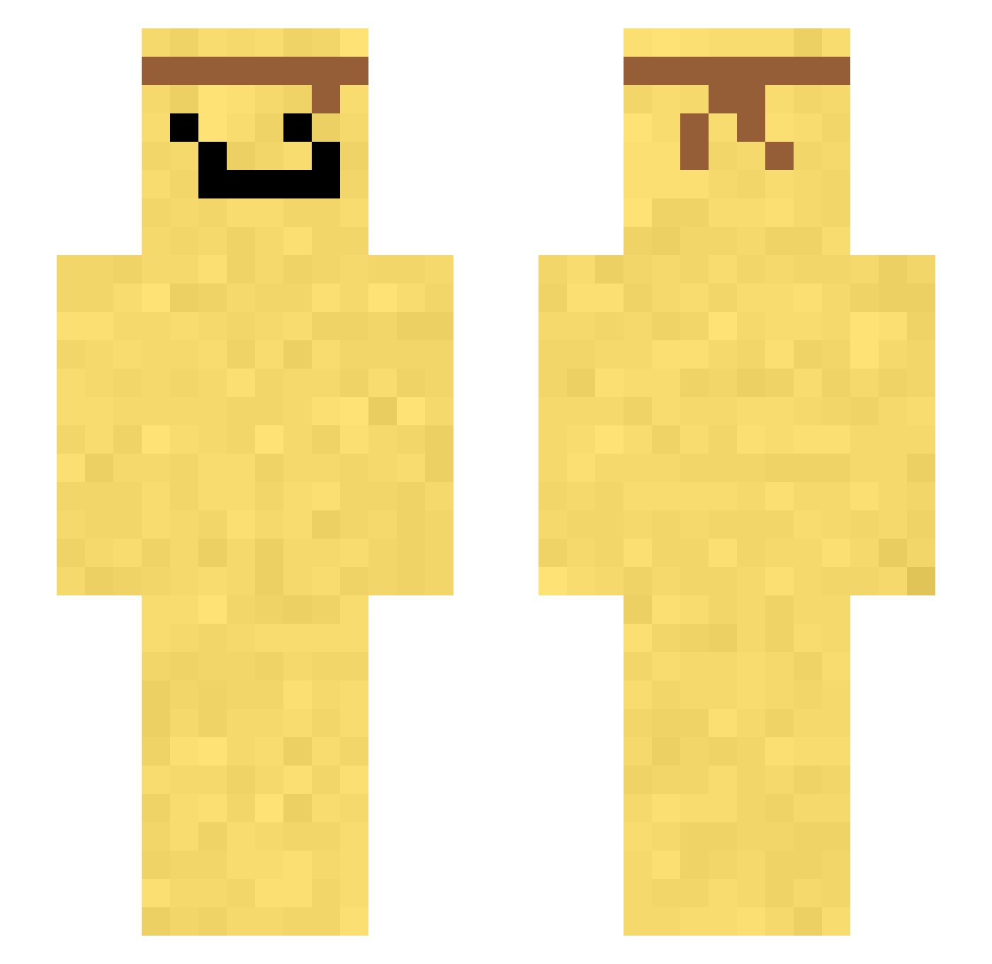 Mumping Minecraft skin, front and back view