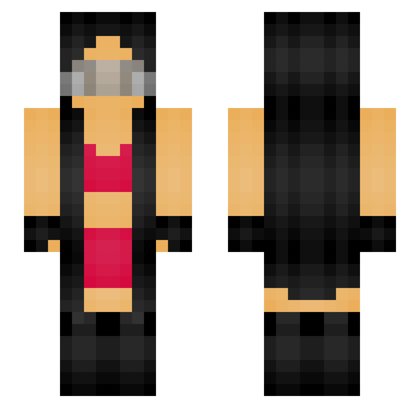 fameliquorlove Minecraft skin, front and back view