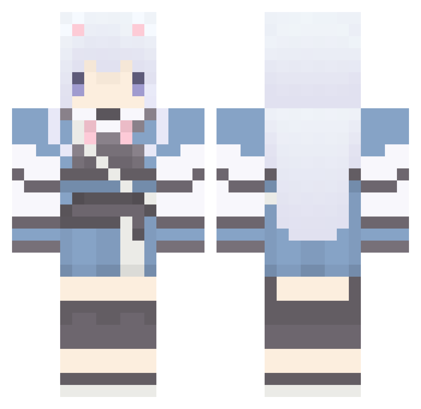 Jerome5149 Minecraft skin, front and back view