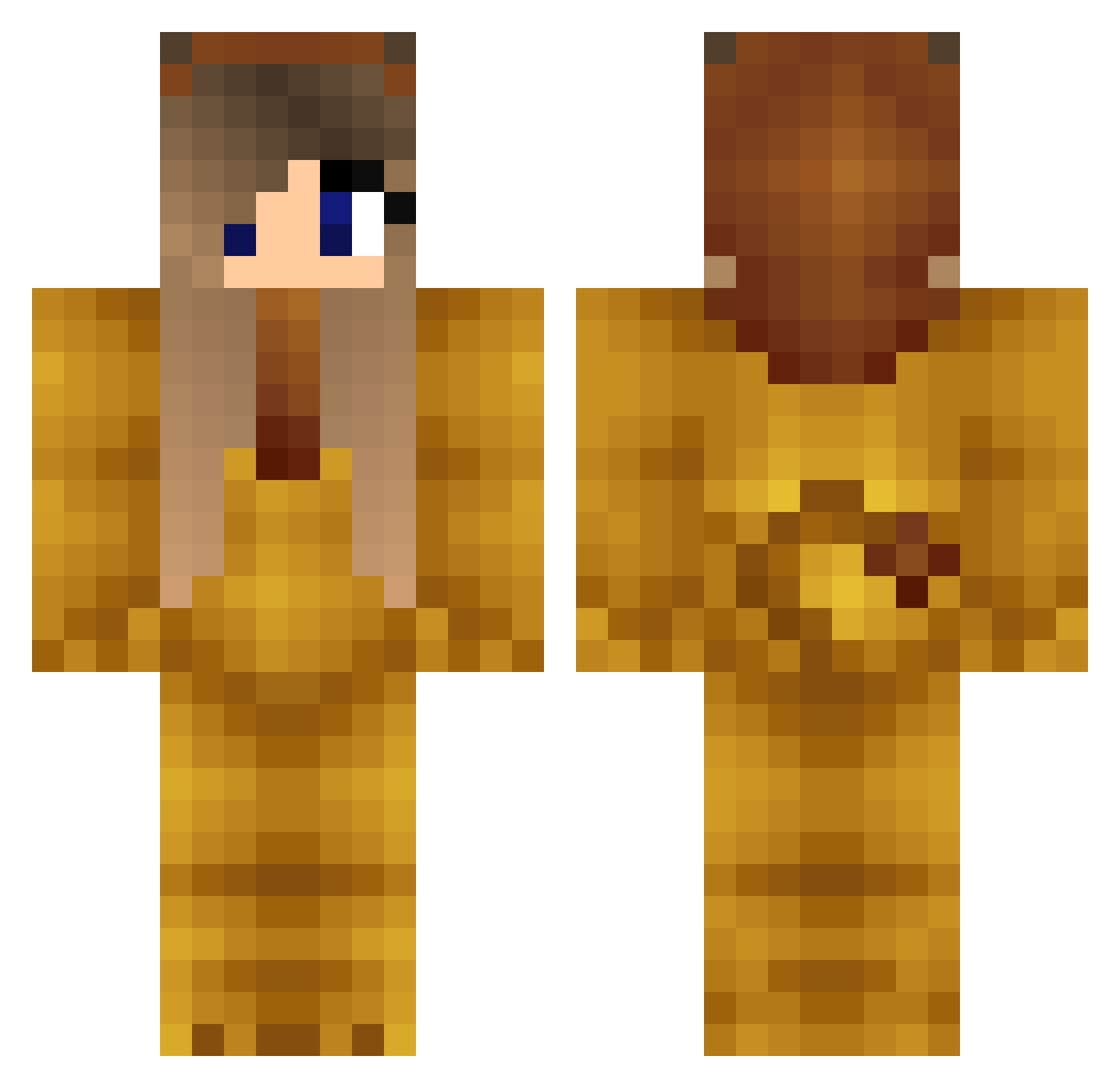 OTFApple Minecraft skin, front and back view