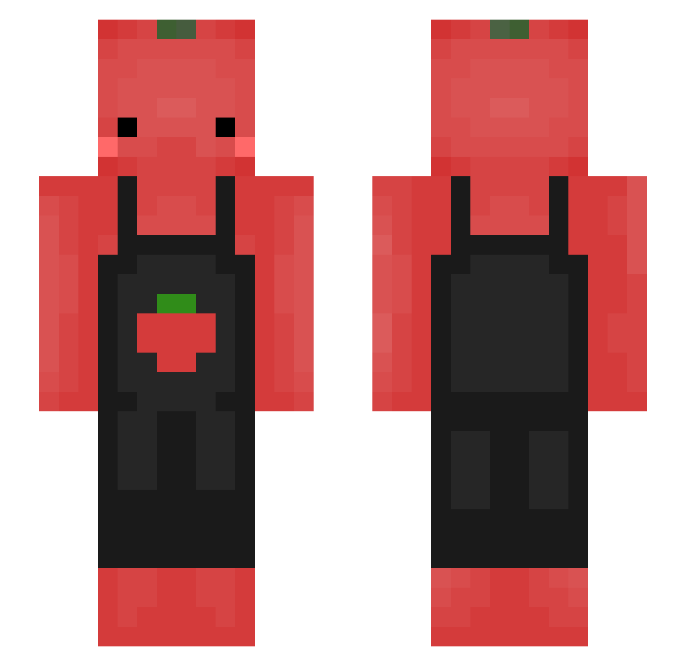 xk02 Minecraft skin, front and back view