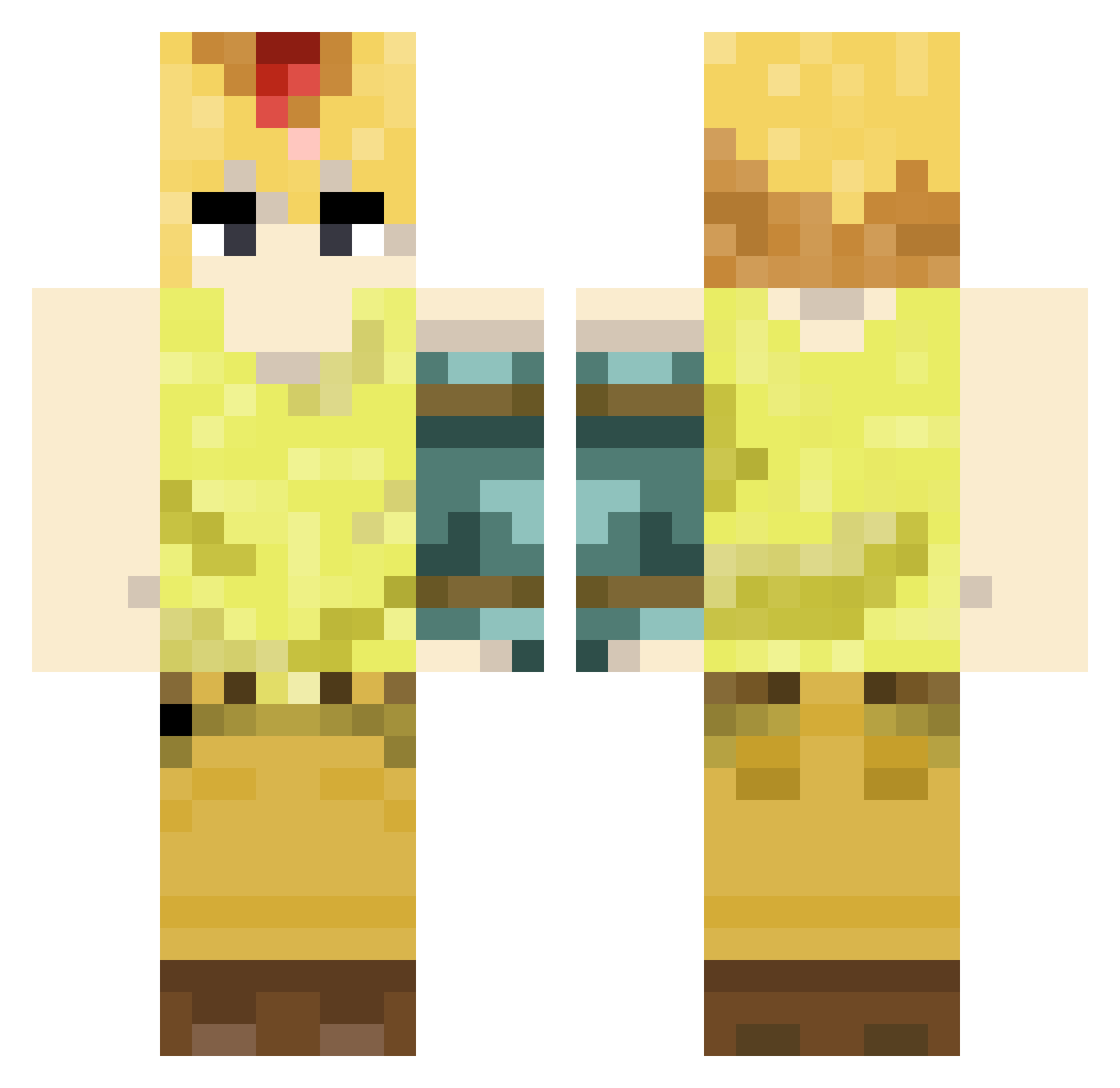 lostjudar Minecraft skin, front and back view