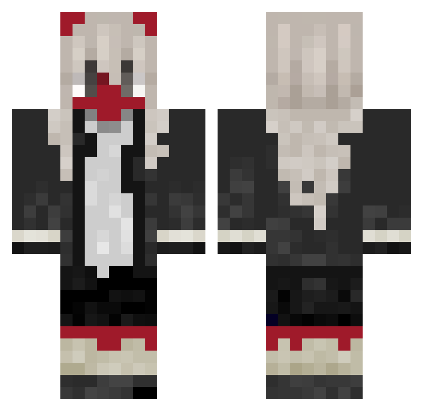 plan3ets Minecraft skin, front and back view