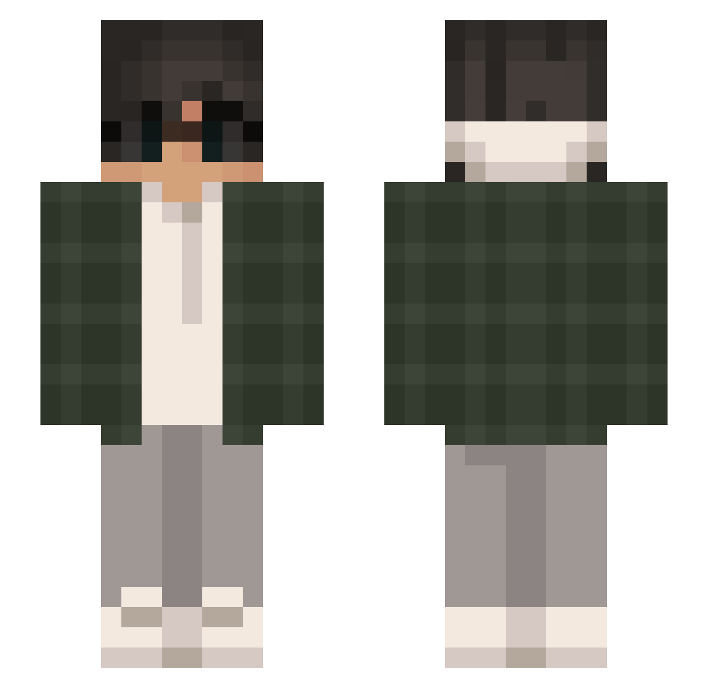 Cosmo447_ Minecraft skin, front and back view