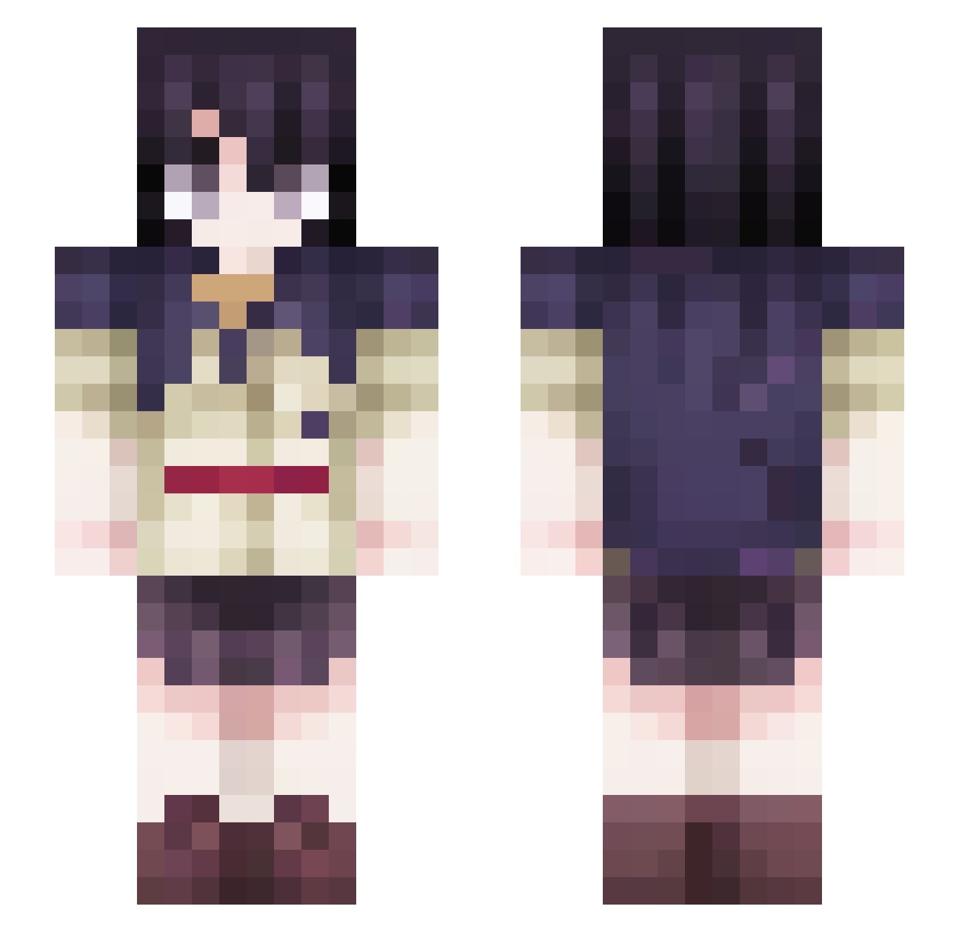 IceTea_Coke Minecraft skin, front and back view