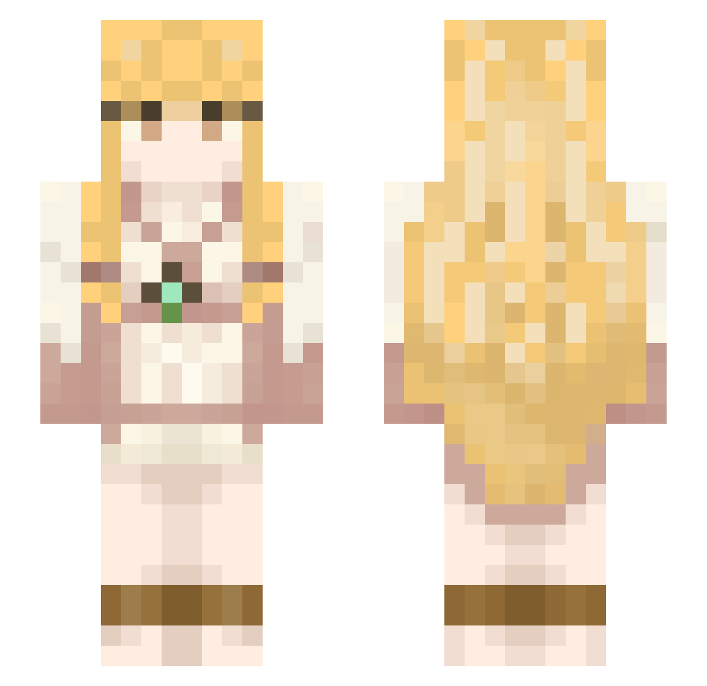 Mirage993 Minecraft skin, front and back view