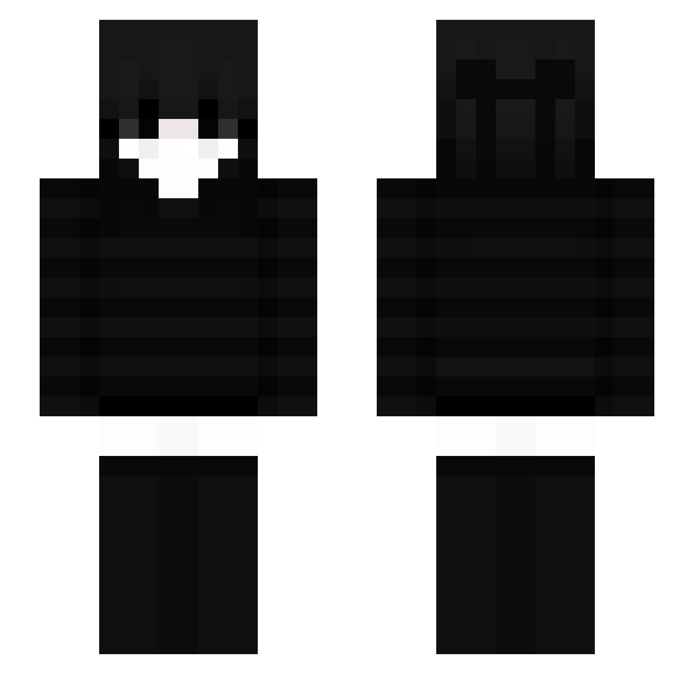 JustATransGirl_ Minecraft skin, front and back view