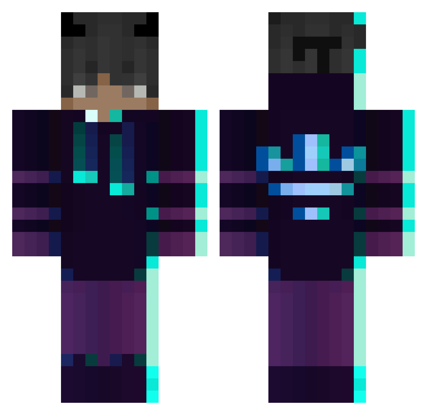 SadanAirways Minecraft skin, front and back view