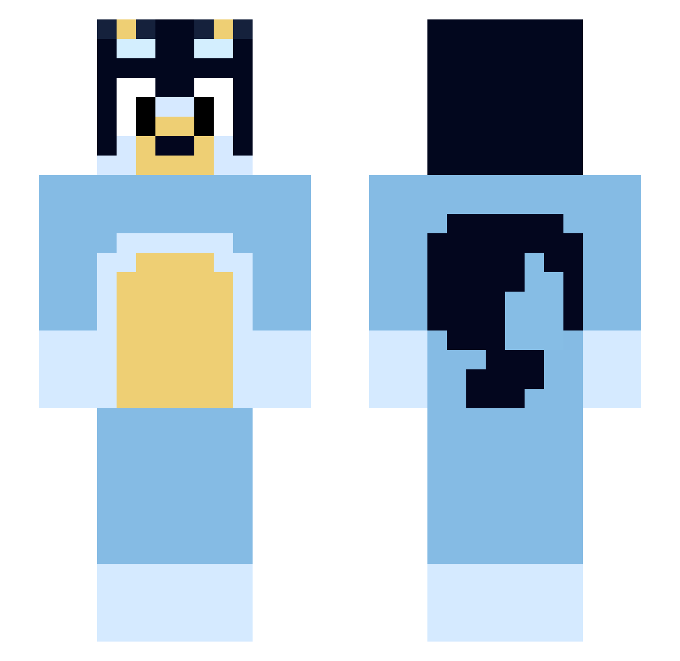 reyescrj Minecraft skin, front and back view