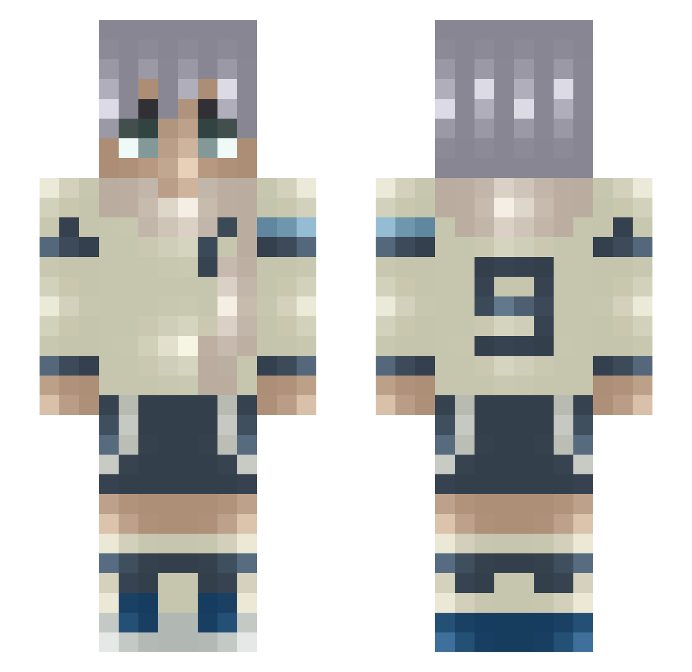 L3G_ Minecraft skin, front and back view