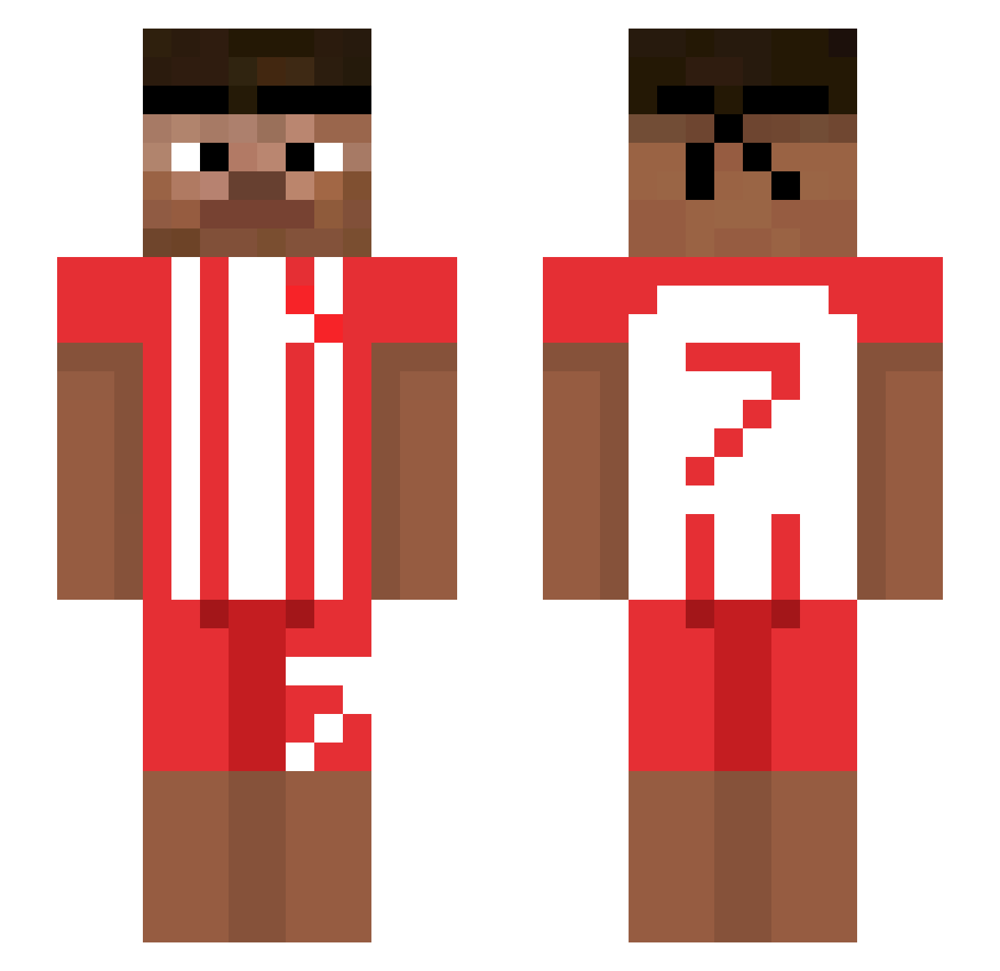 AnvilGR Minecraft skin, front and back view