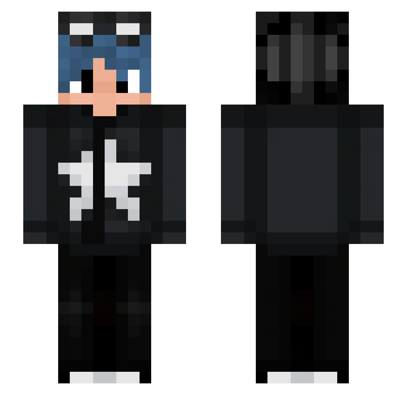 _k4t0 Minecraft skin, front and back view