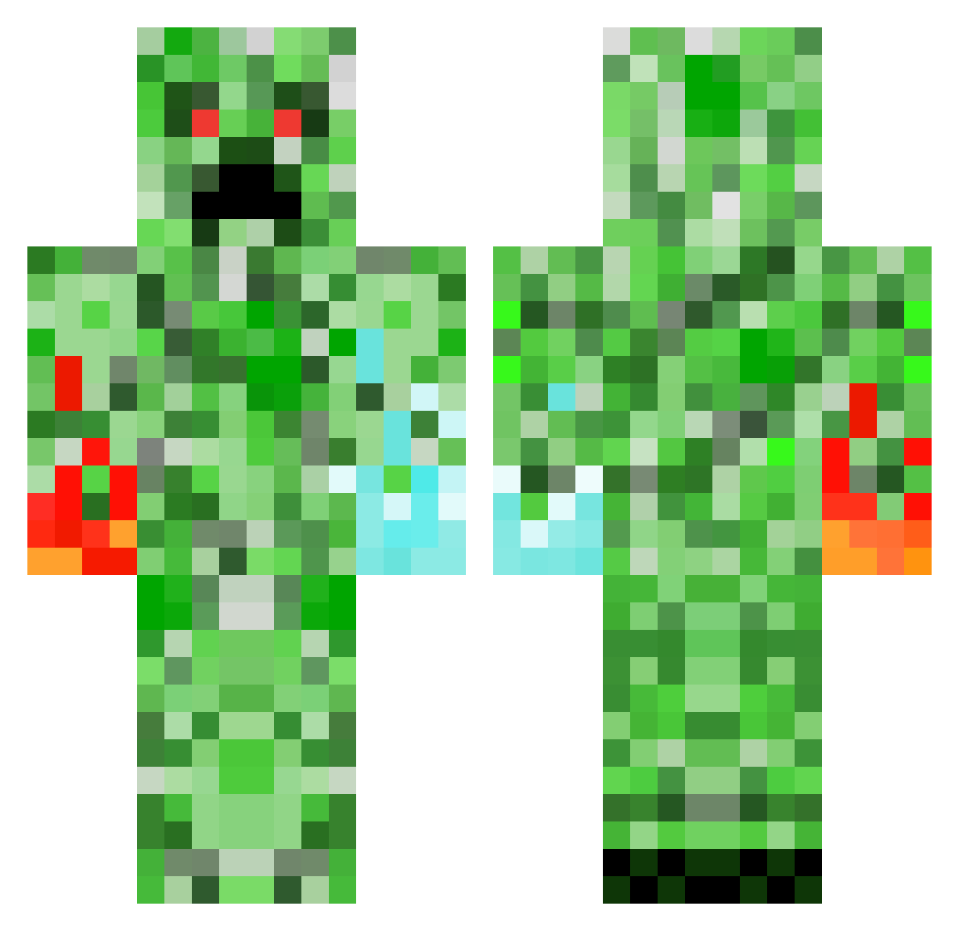 Kitakat8484 Minecraft skin, front and back view