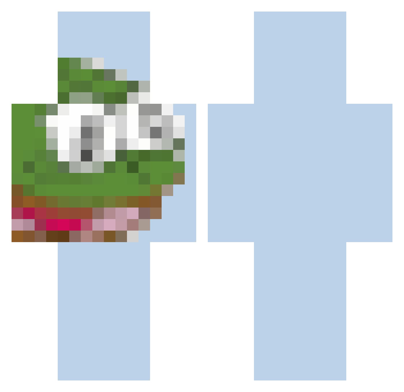 Scrubby_ Minecraft skin, front and back view