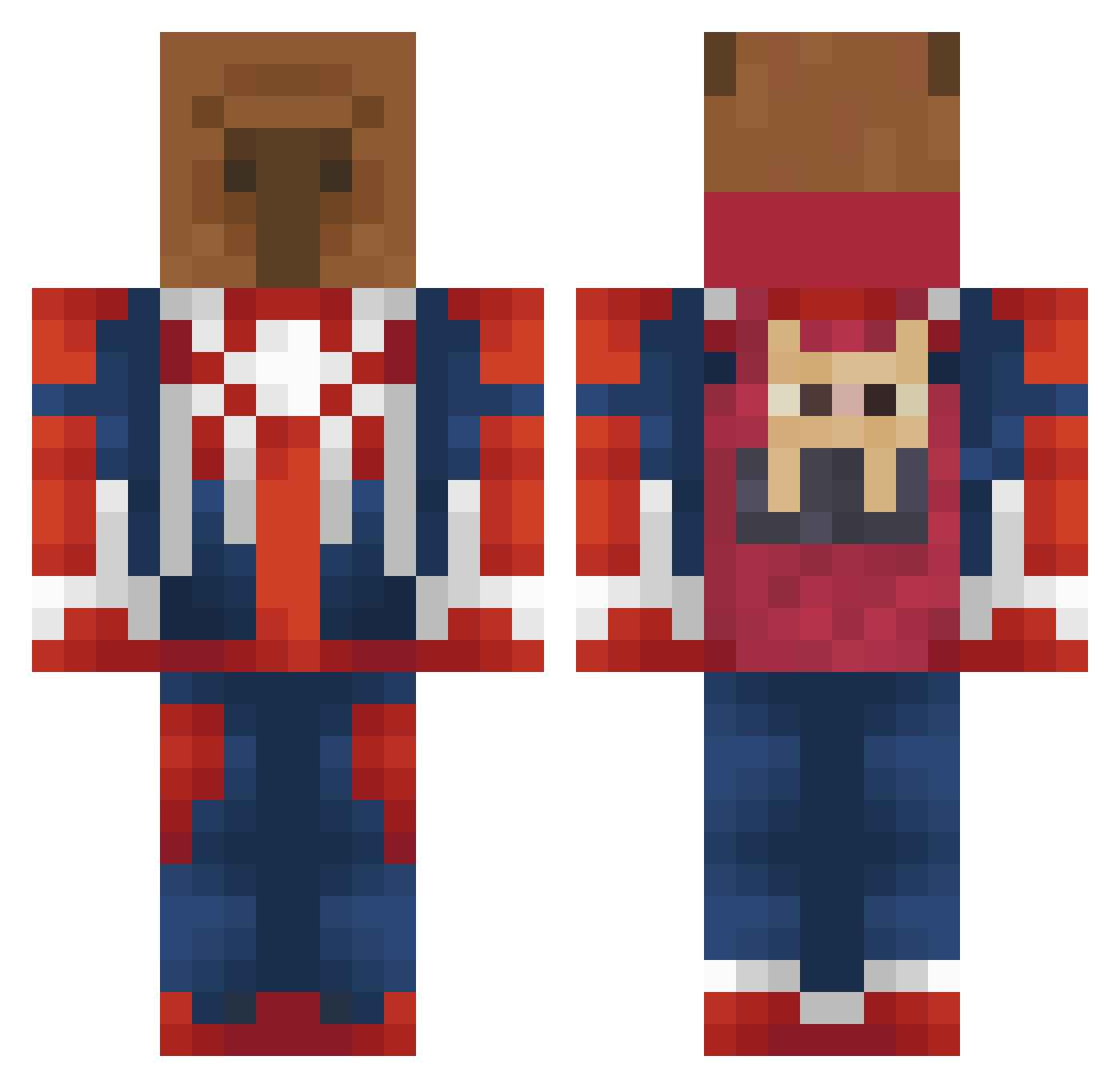 zyrox11 Minecraft skin, front and back view