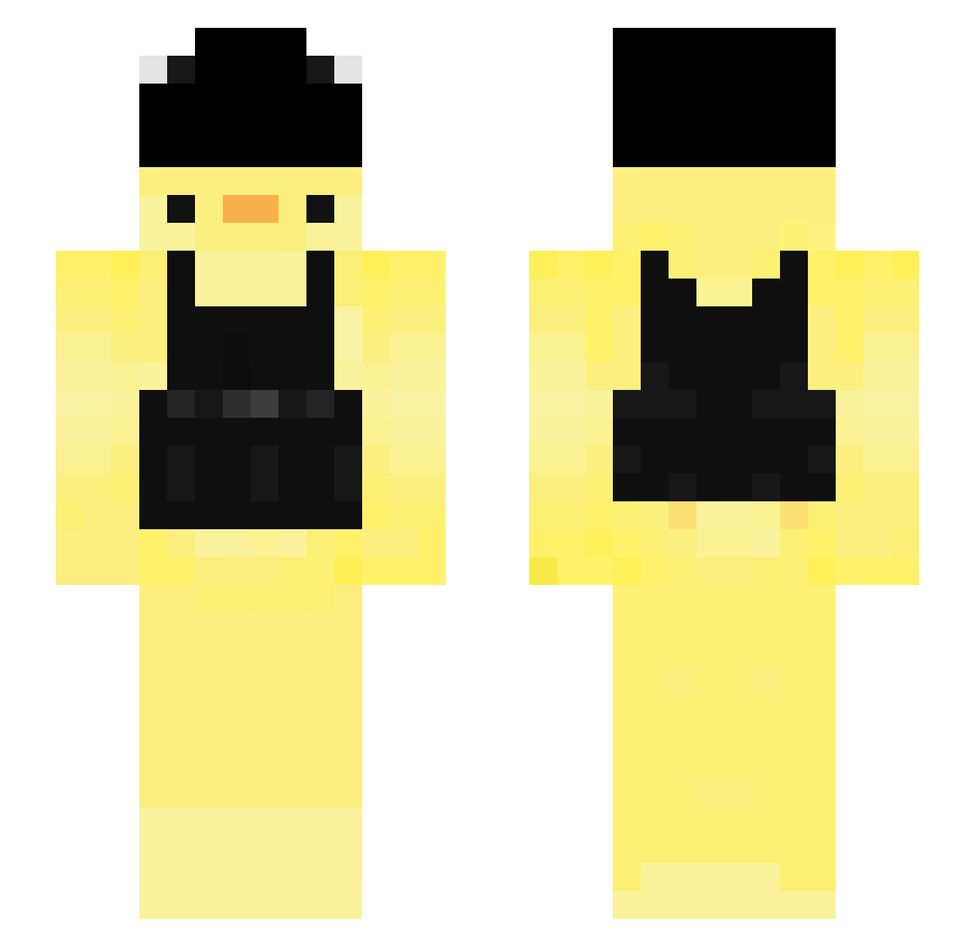 SimonStern Minecraft skin, front and back view
