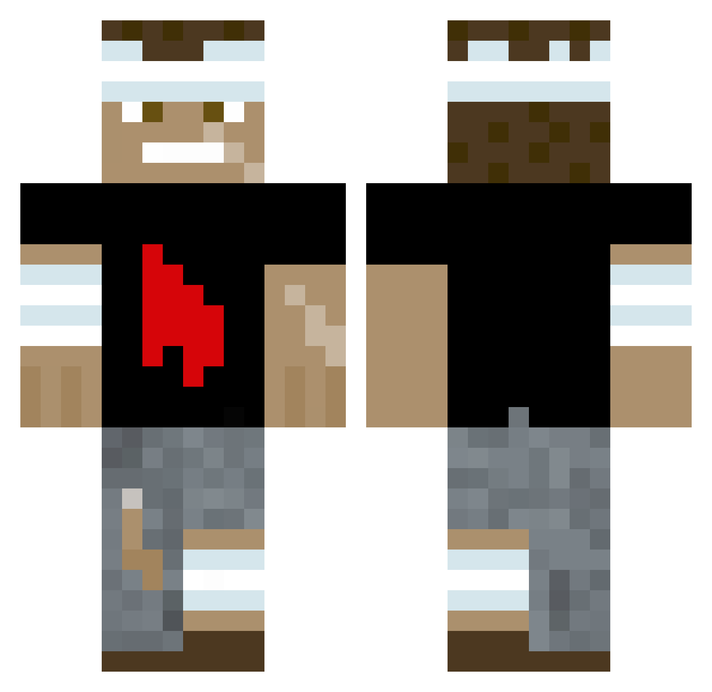 Mat565656 Minecraft skin, front and back view