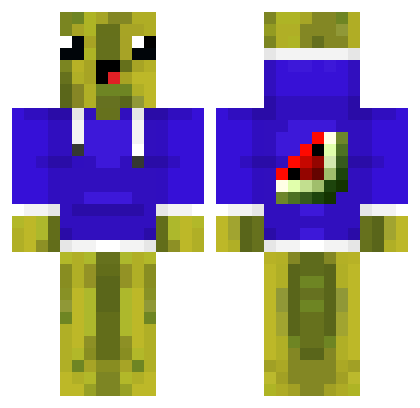 melonenboy57 Minecraft skin, front and back view
