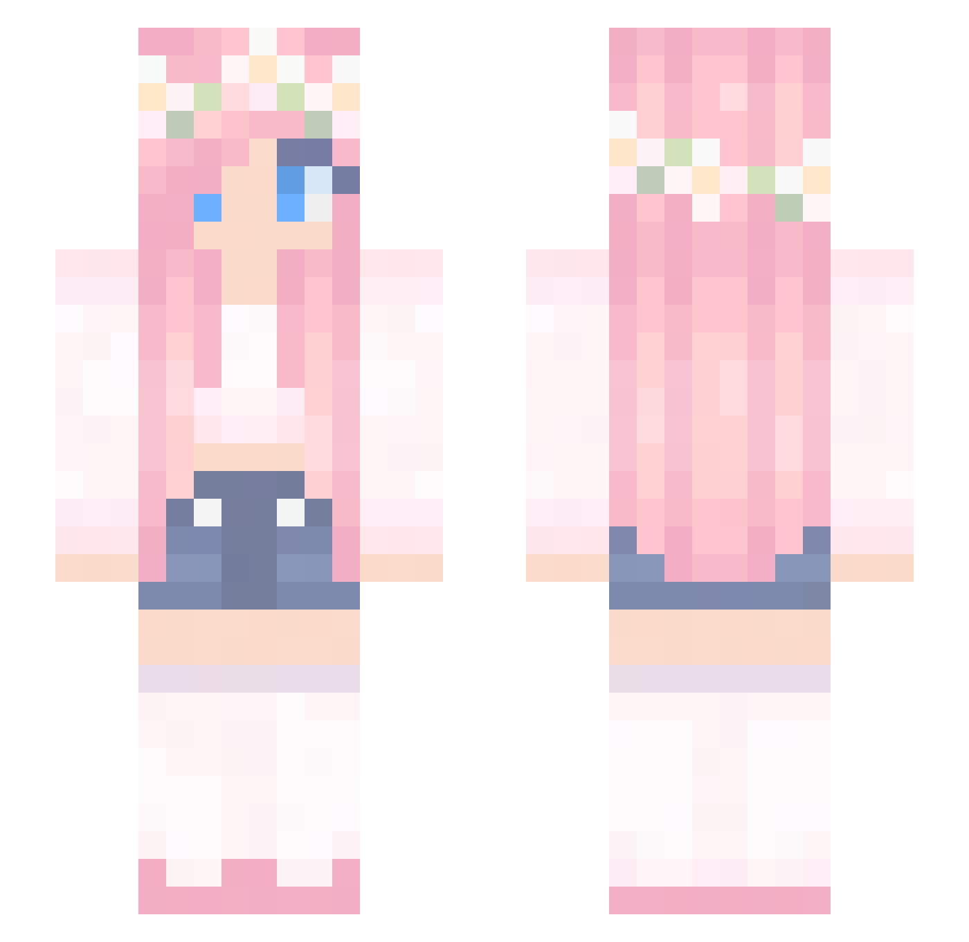 Woodland_Fairy Minecraft skin, front and back view