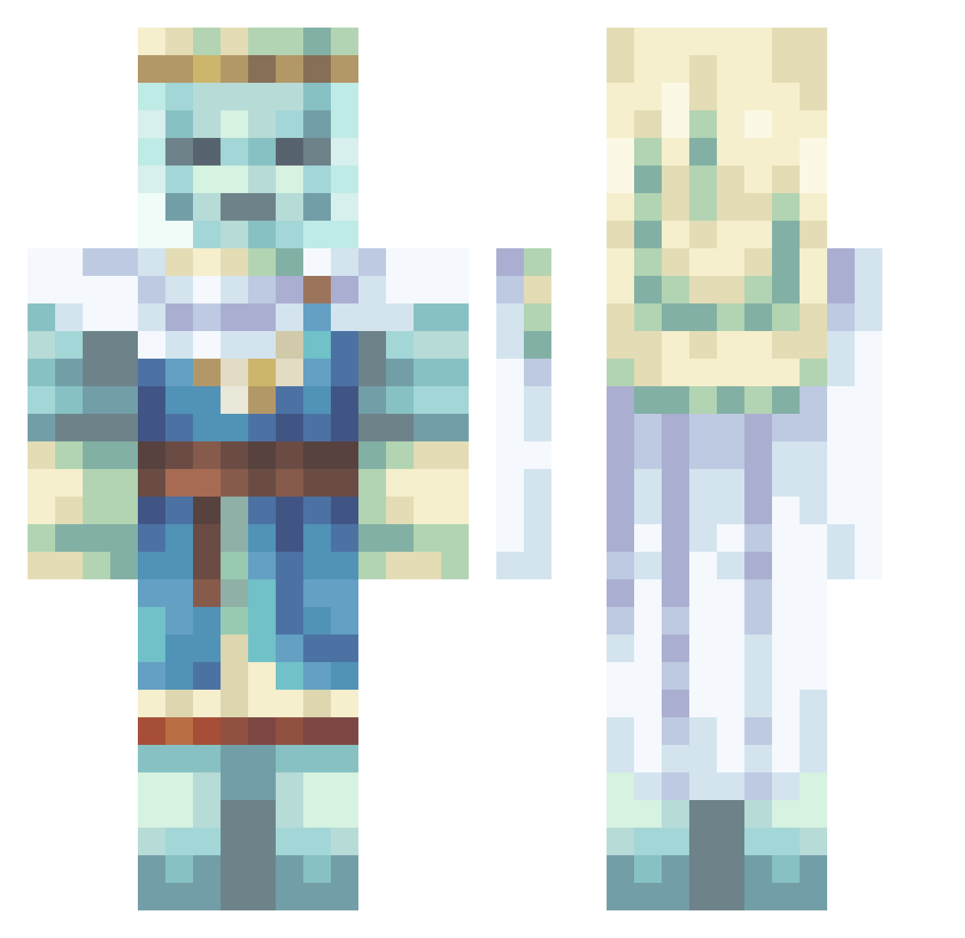 UsuyakiTamago Minecraft skin, front and back view