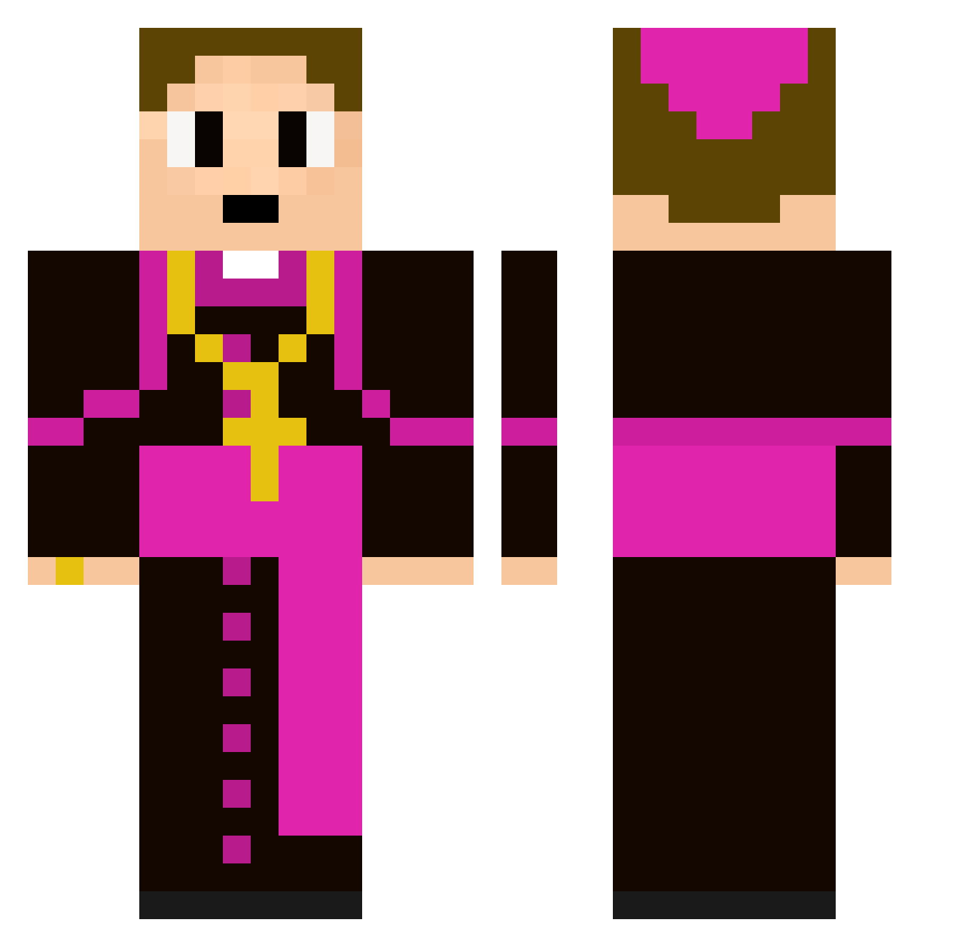 NCZ78 Minecraft skin, front and back view