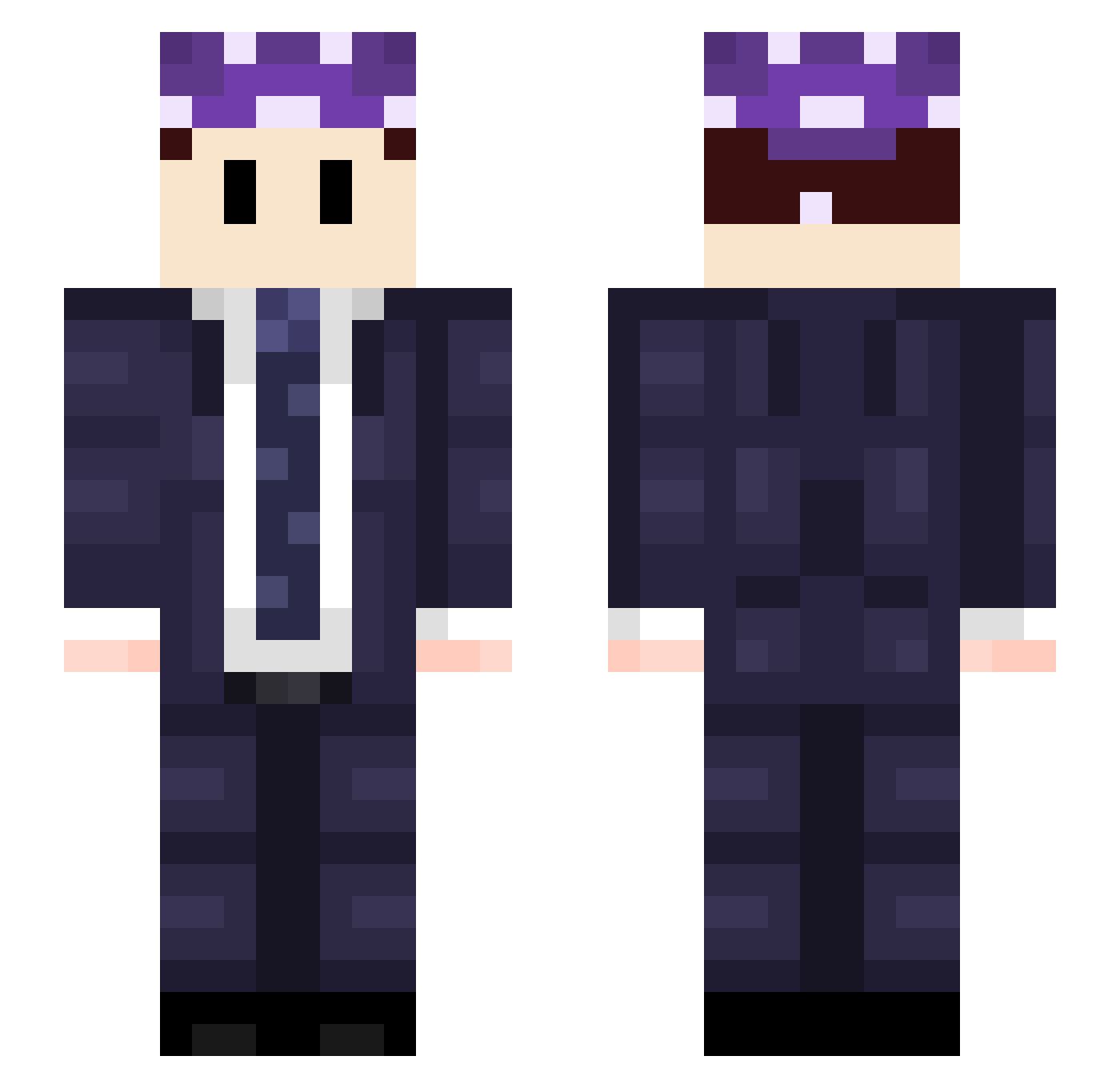 AgameCP Minecraft skin, front and back view