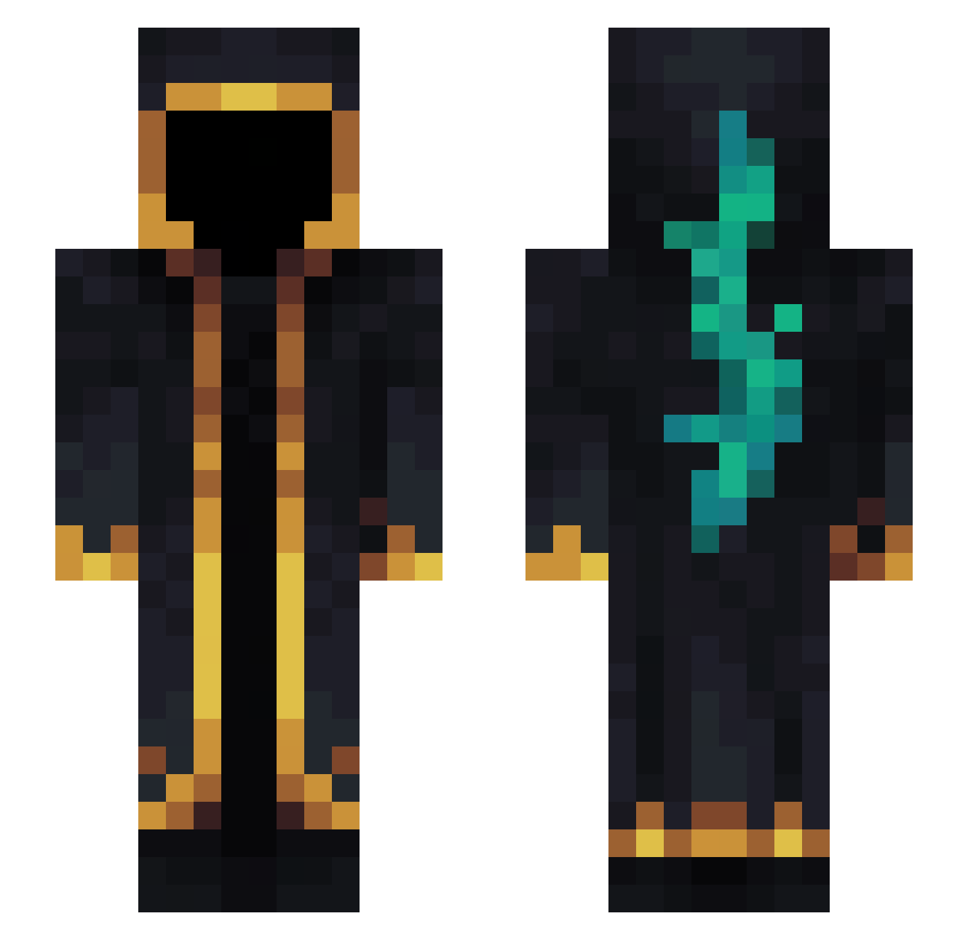 PillBoi69 Minecraft skin, front and back view