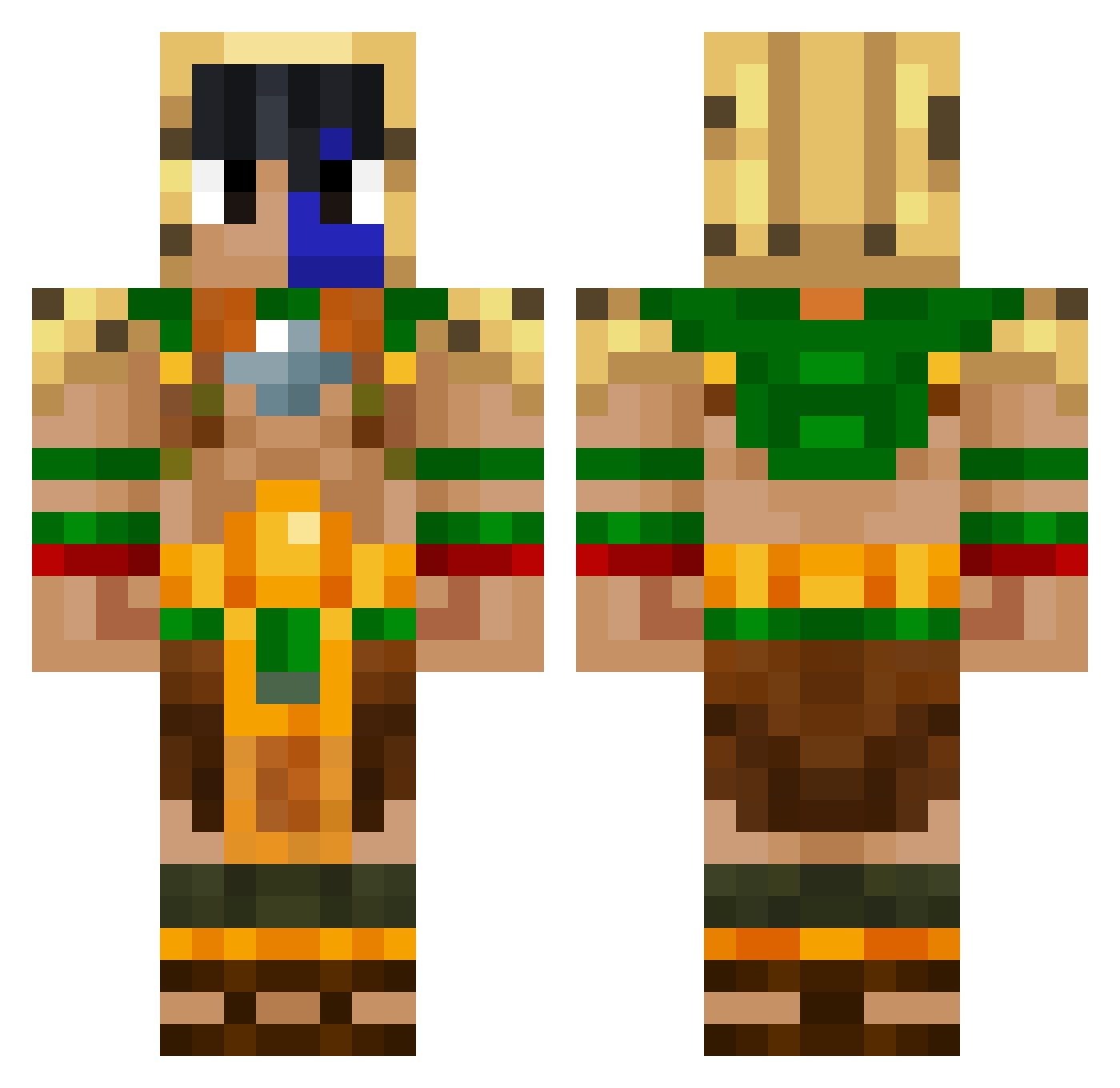 KoolKat8058 Minecraft skin, front and back view
