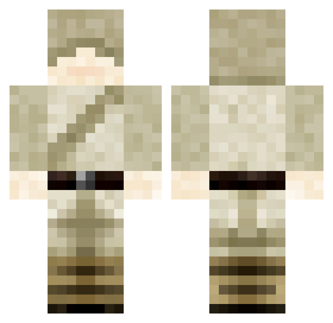 milkermilker Minecraft skin, front and back view