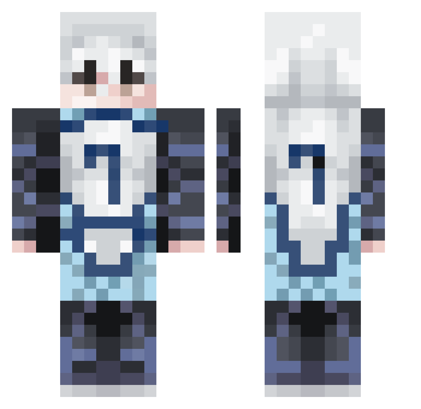 chulosasee Minecraft skin, front and back view