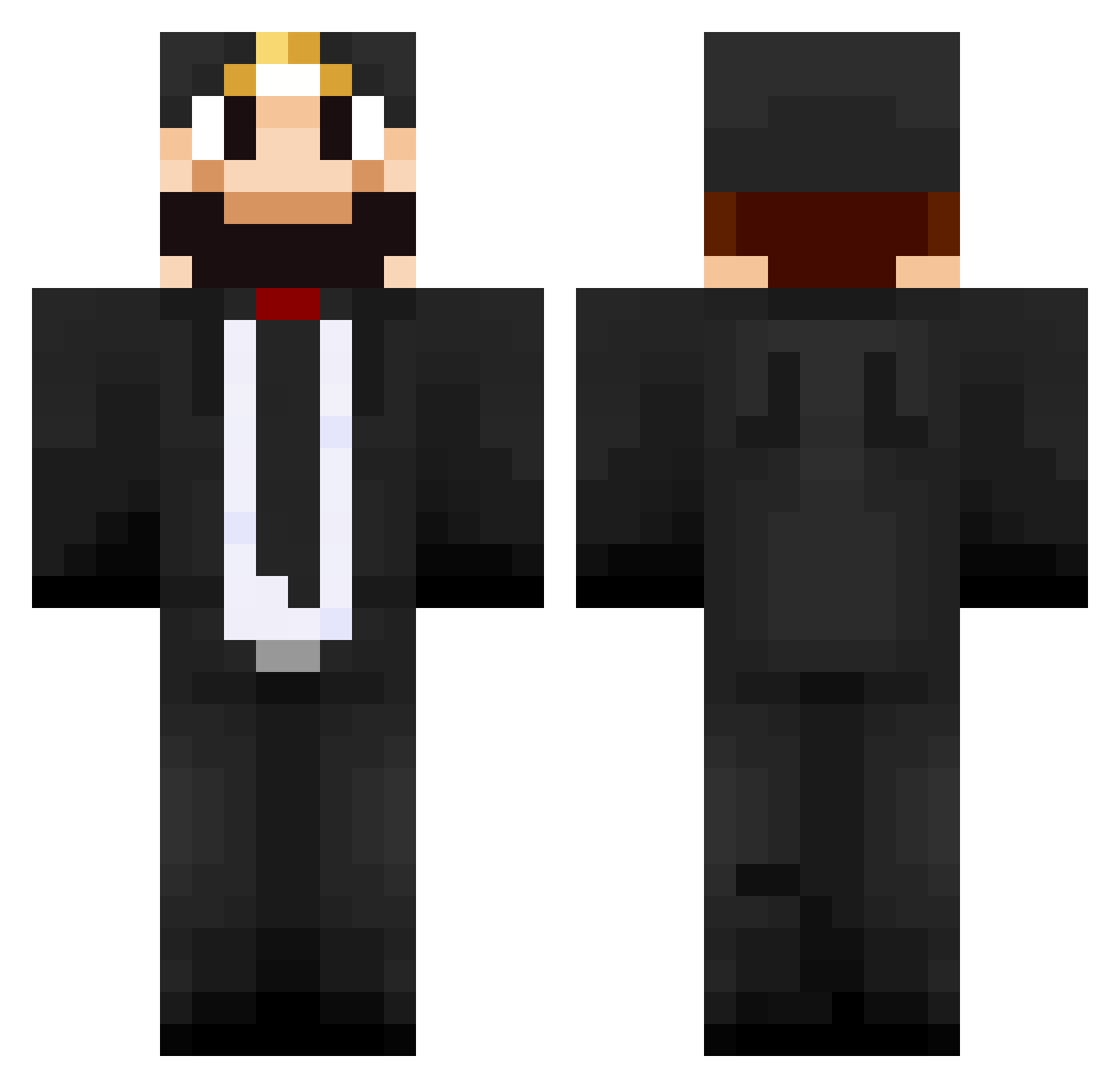 Alastor6644 Minecraft skin, front and back view