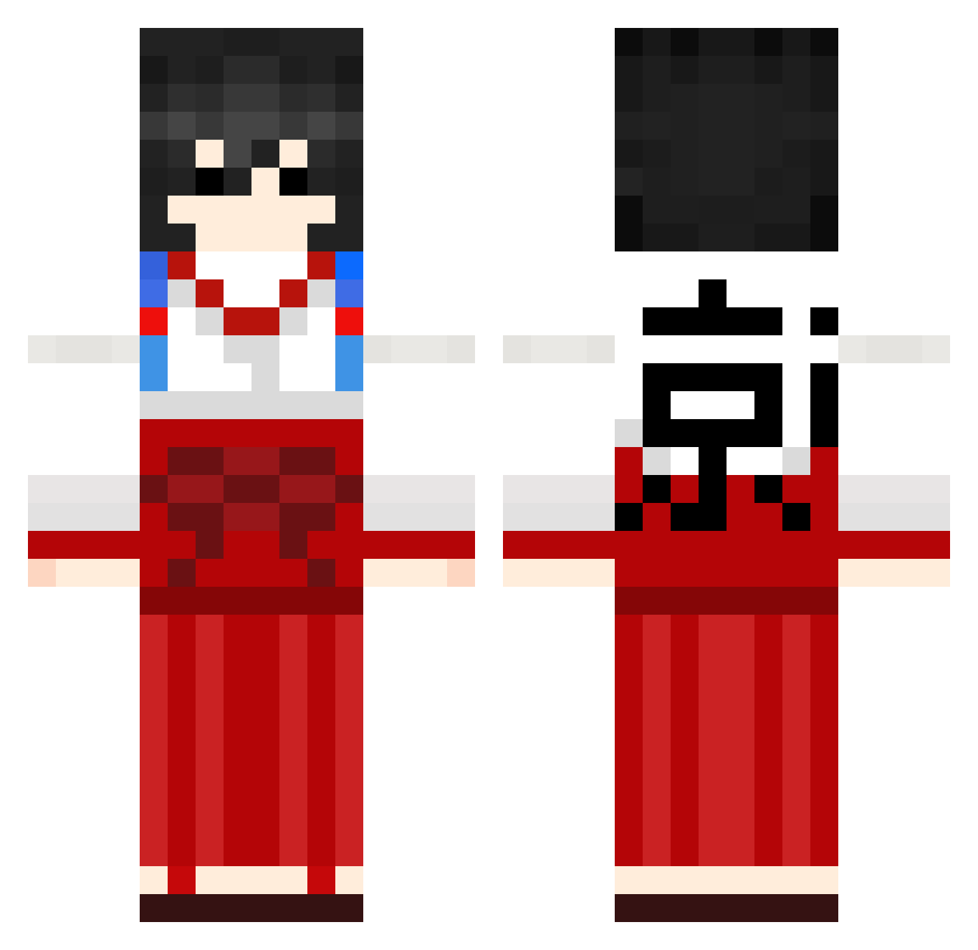 ____alex Minecraft skin, front and back view