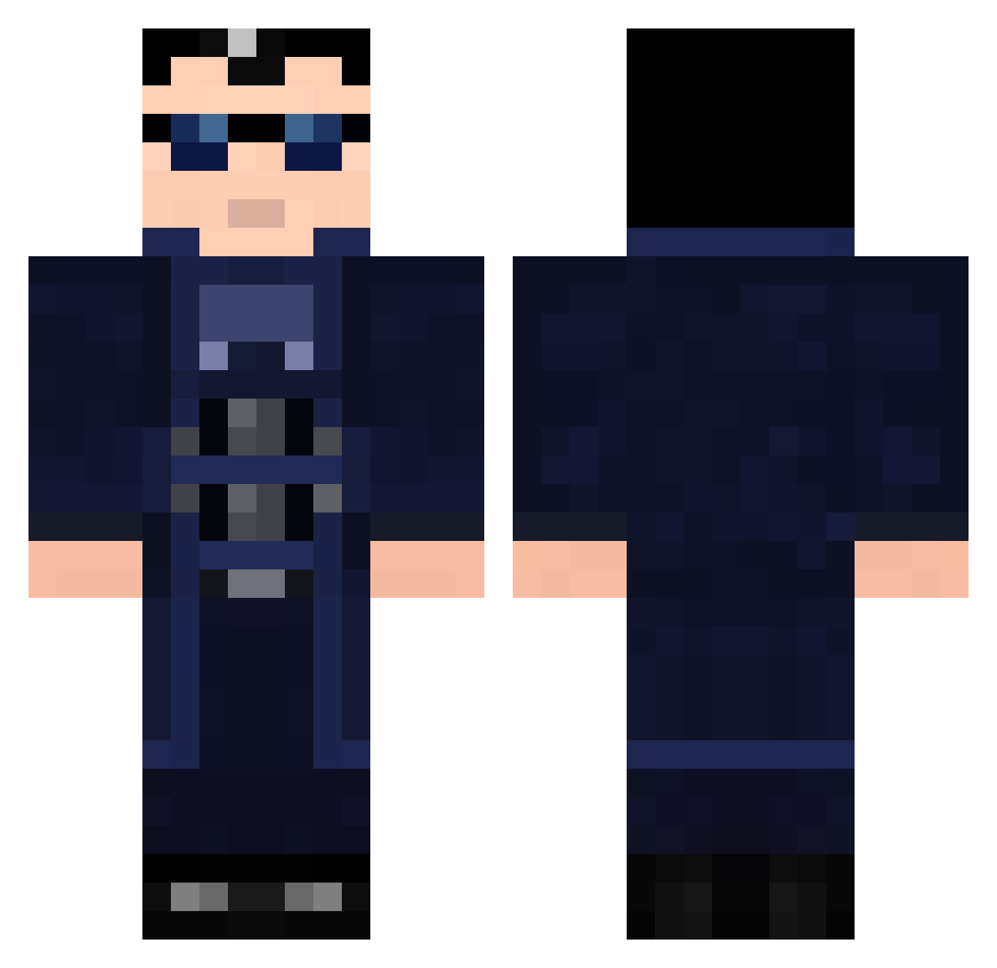scorpion512 Minecraft skin, front and back view