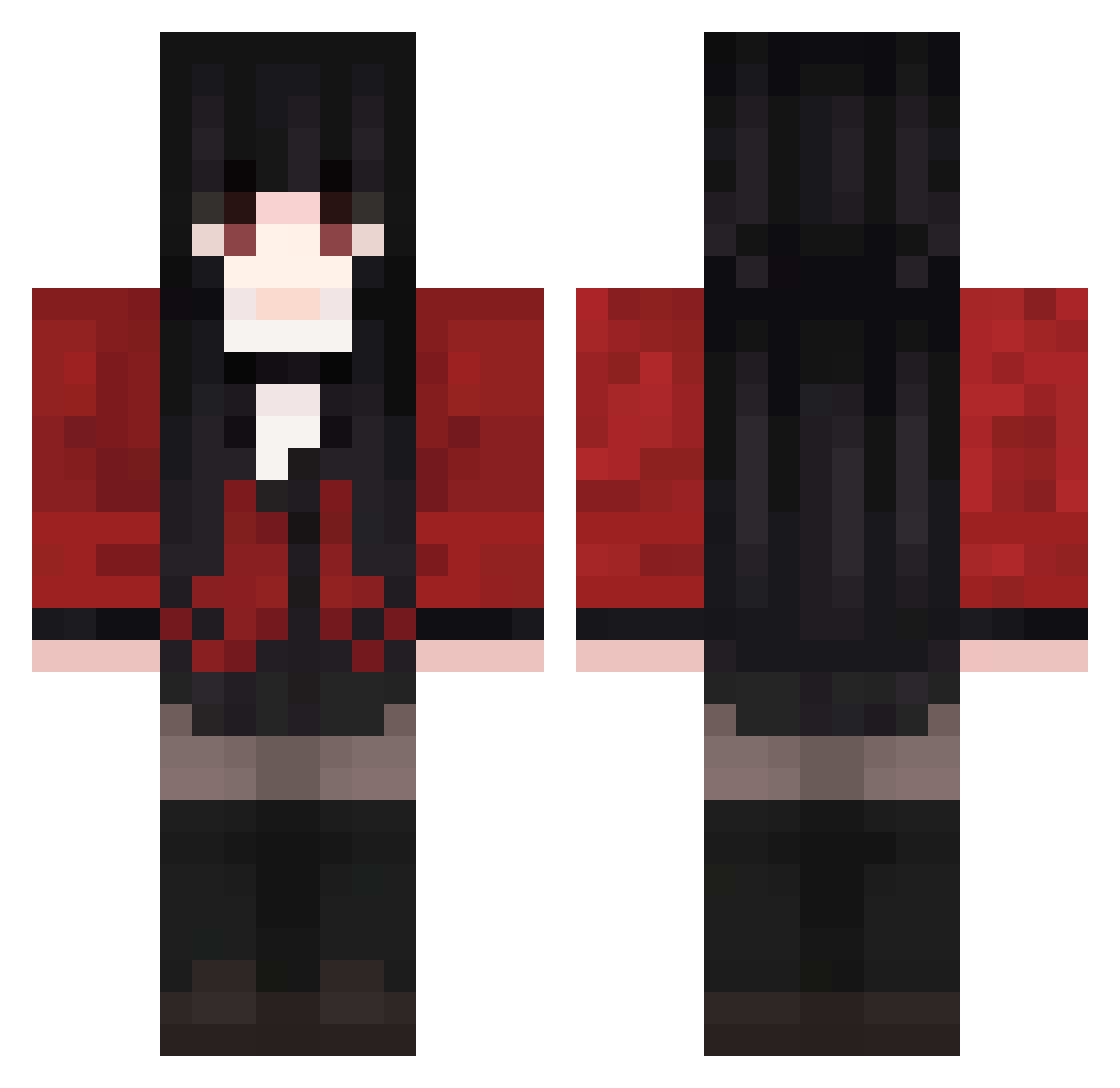 Laahsz Minecraft skin, front and back view